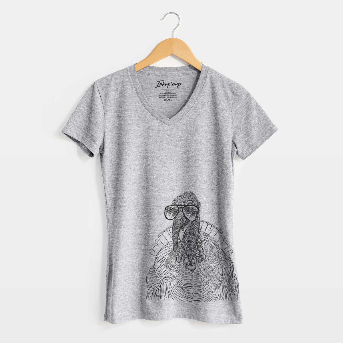 Aviator Brady the Turkey - Women&#39;s V-neck Shirt