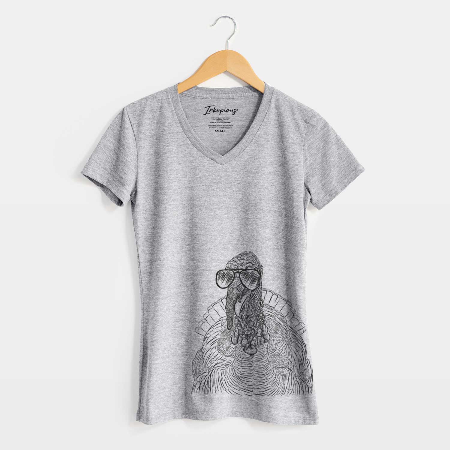 Aviator Brady the Turkey - Women's V-neck Shirt