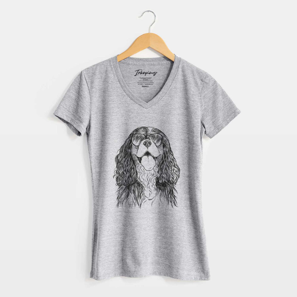 Aviator Brandy the Cavalier King Charles Spaniel - Women's V-neck Shirt