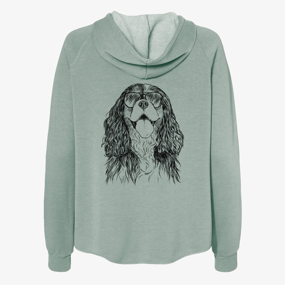 Brandy the Cavalier King Charles Spaniel - Women's Cali Wave Zip-Up Sweatshirt