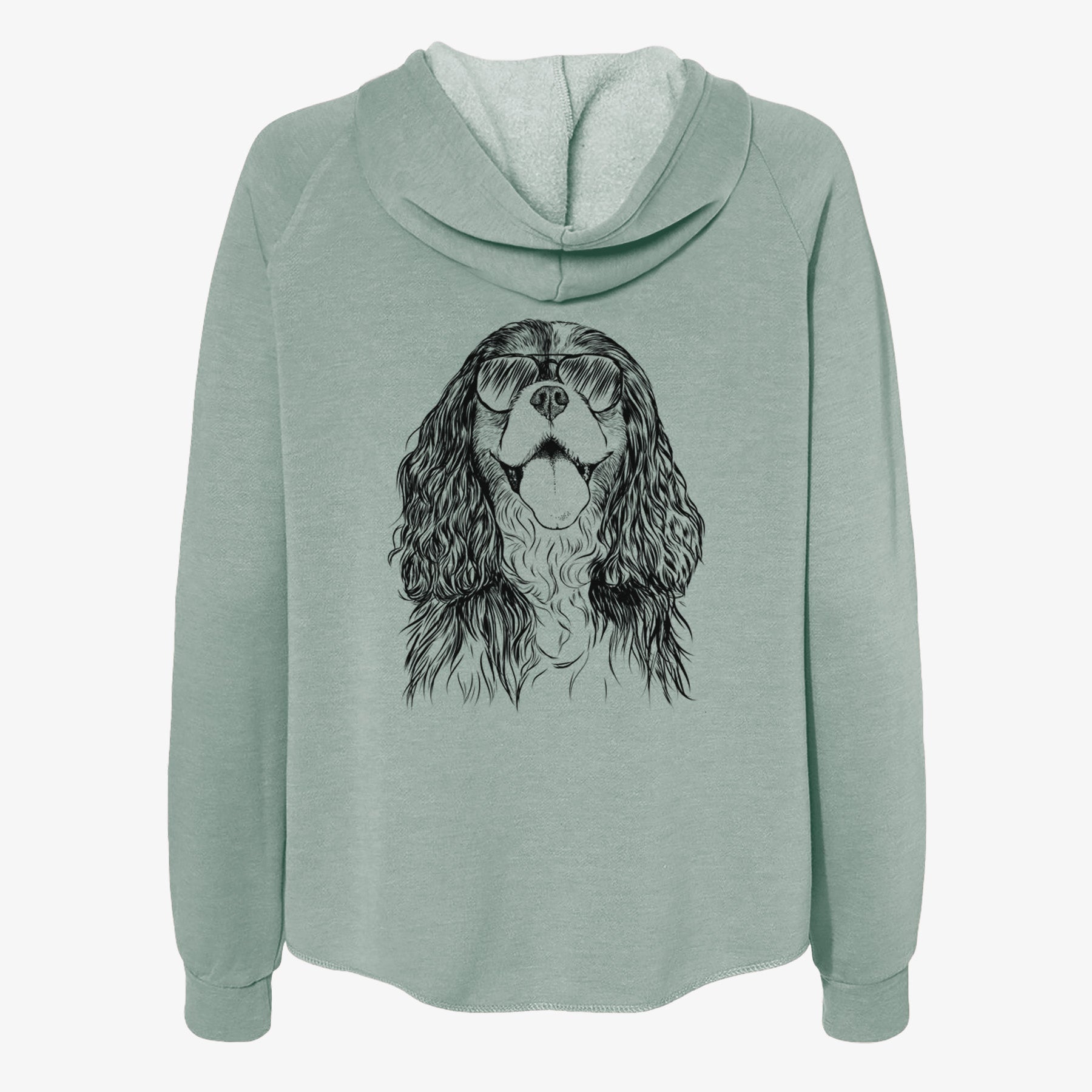Brandy the Cavalier King Charles Spaniel - Women's Cali Wave Zip-Up Sweatshirt