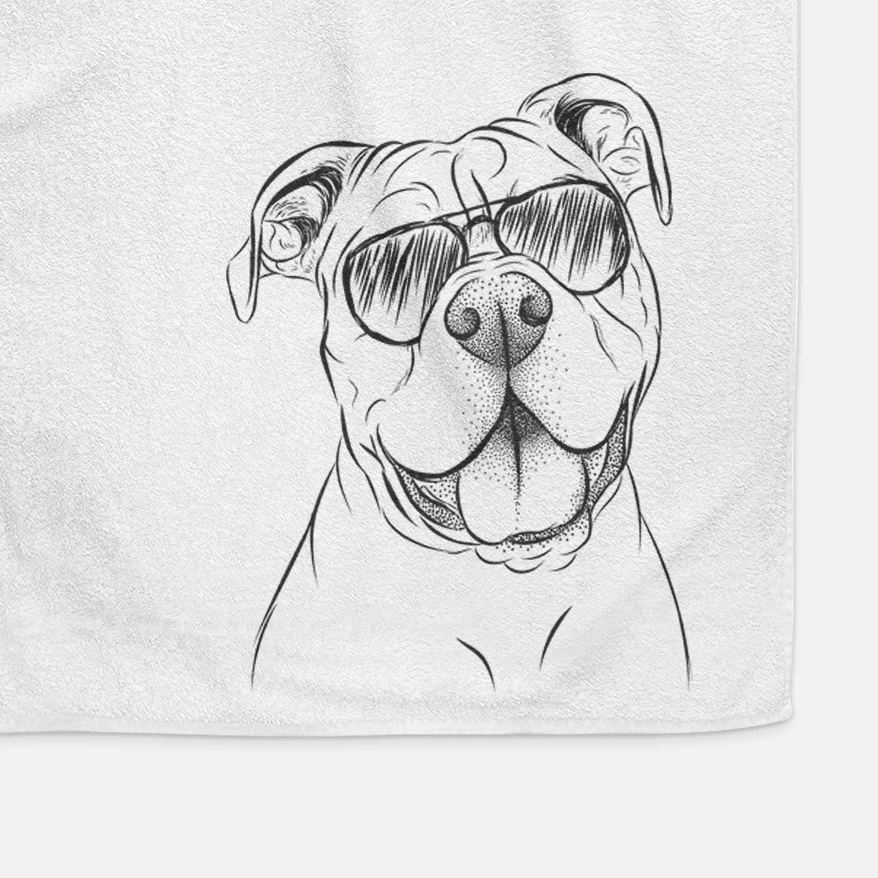 Bravo the Bulldog Mix Decorative Hand Towel