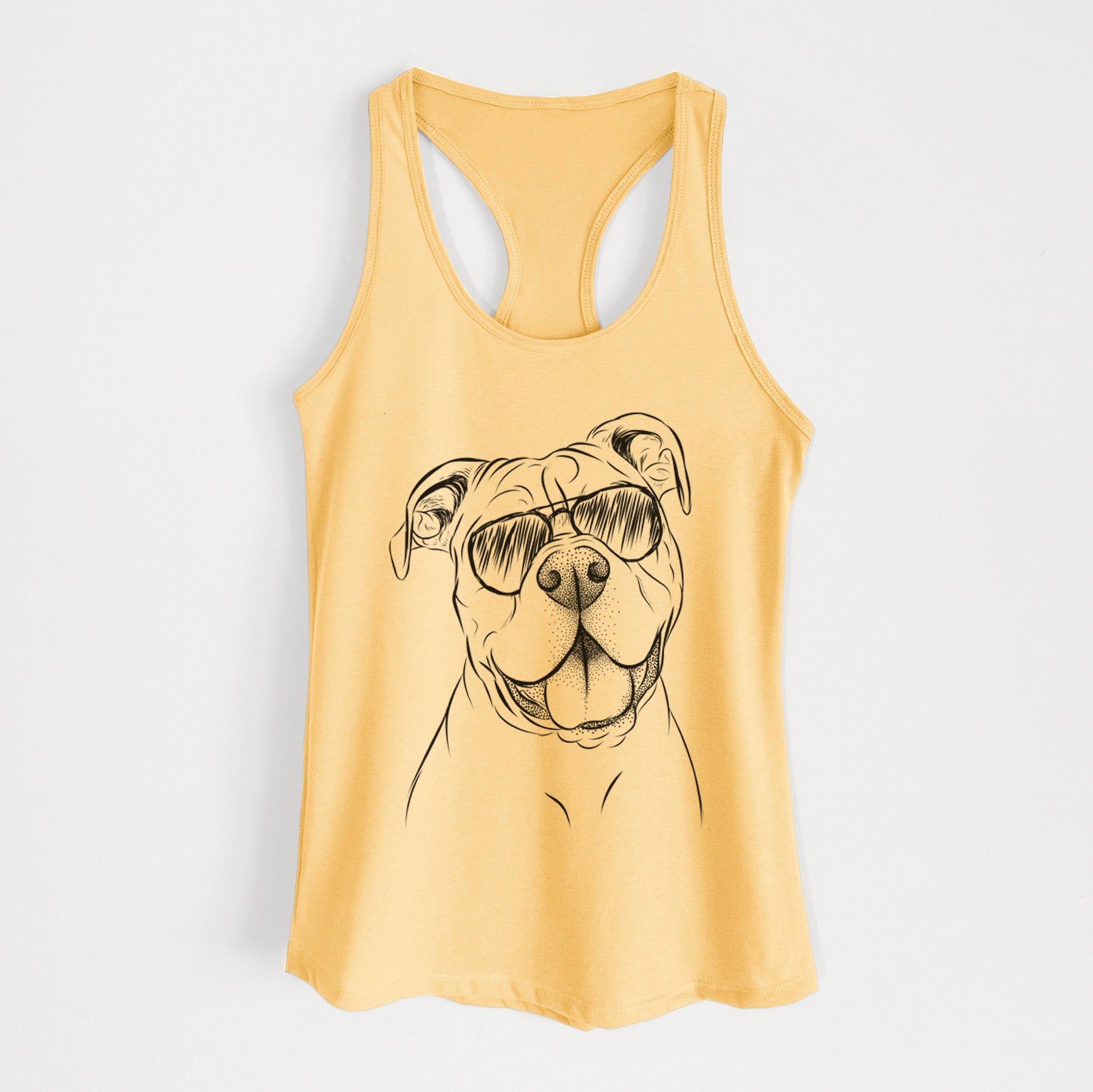 Bravo the Bulldog Mix - Women's Racerback Tanktop