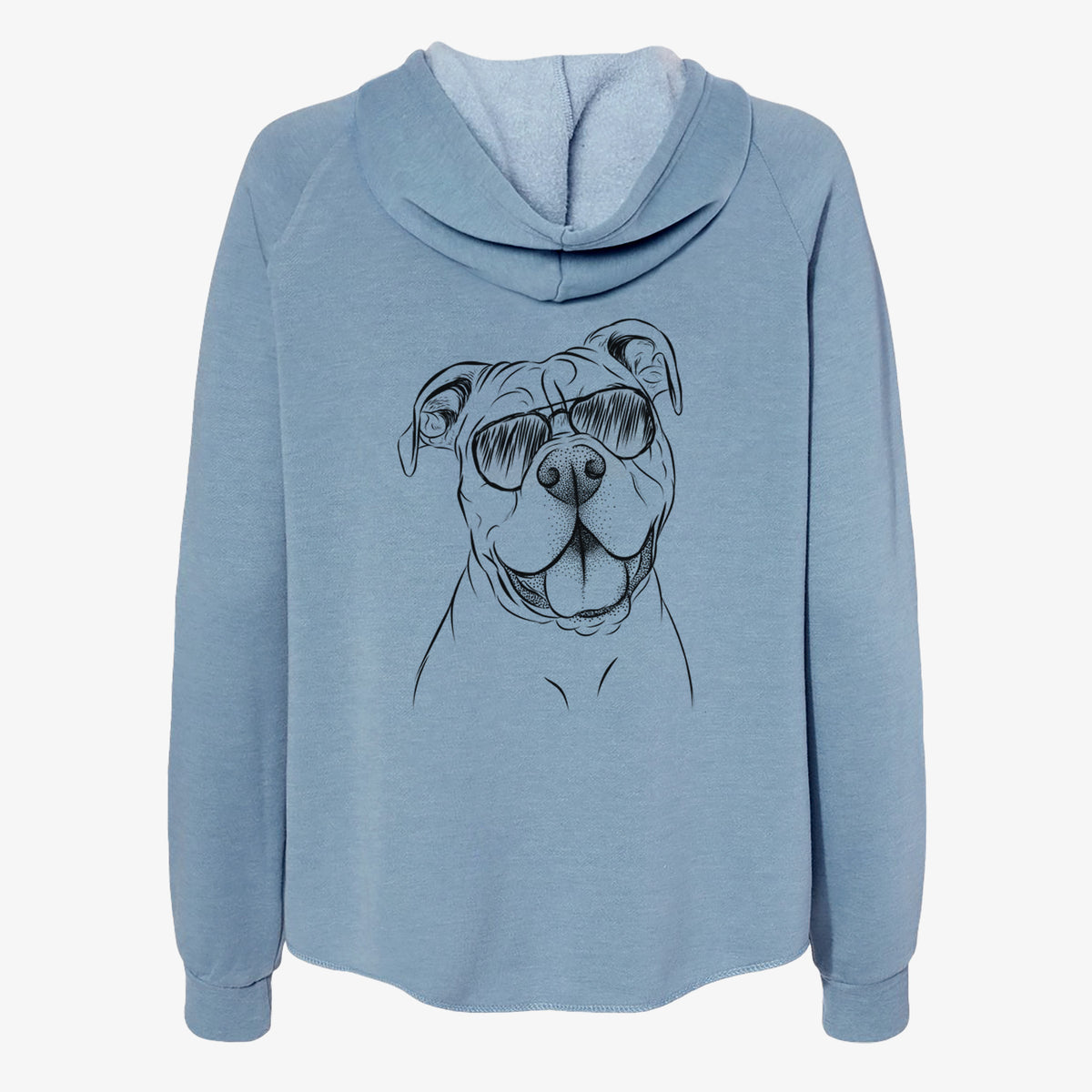 Bravo the Bulldog Mix - Women's Cali Wave Zip-Up Sweatshirt