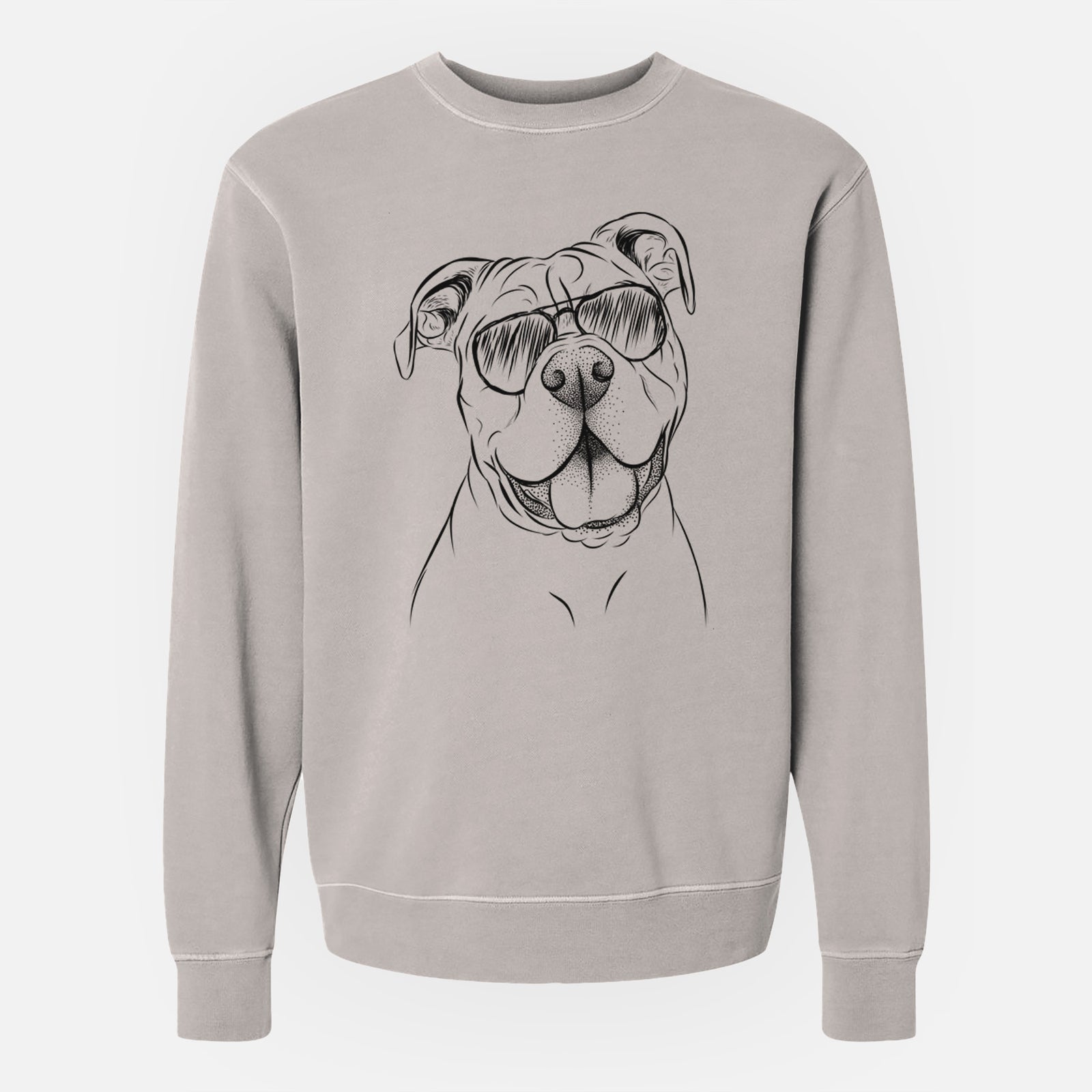 Aviator Bravo the Bulldog Mix - Unisex Pigment Dyed Crew Sweatshirt