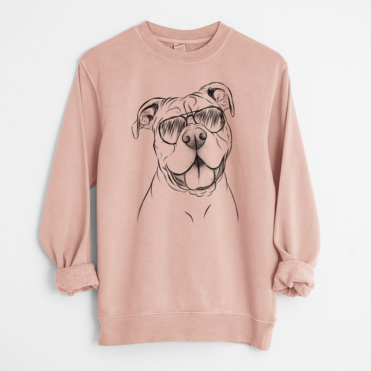 Aviator Bravo the Bulldog Mix - Unisex Pigment Dyed Crew Sweatshirt