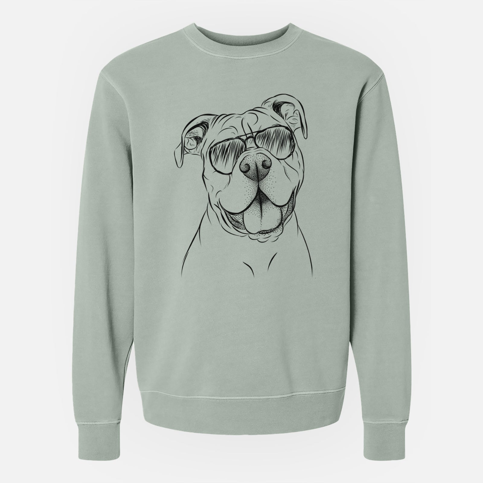 Aviator Bravo the Bulldog Mix - Unisex Pigment Dyed Crew Sweatshirt