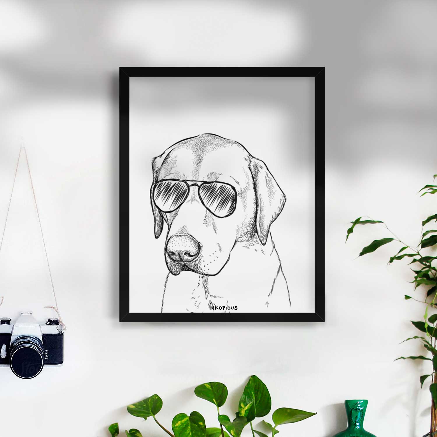 Braxton the Yellow Lab Art Print