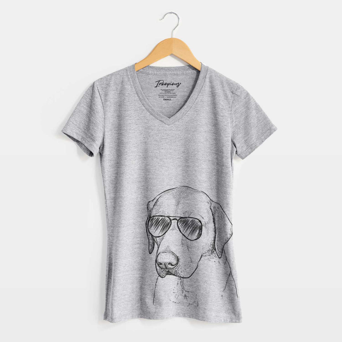 Aviator Braxton the Yellow Lab - Women&#39;s V-neck Shirt