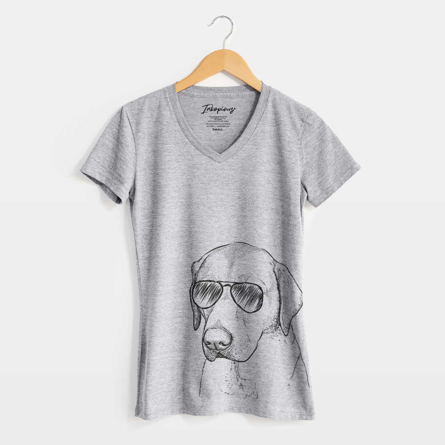 Aviator Braxton the Yellow Lab - Women's V-neck Shirt