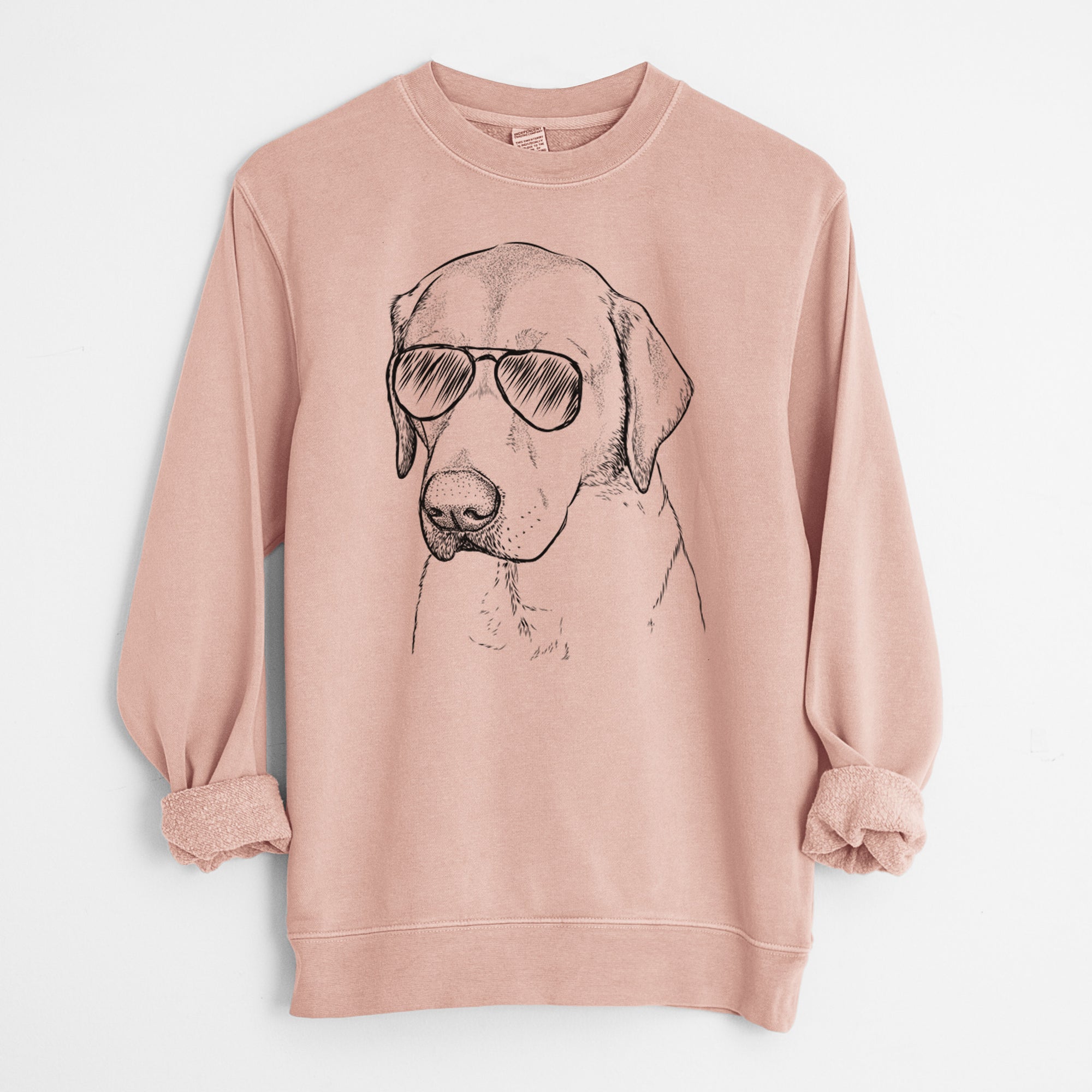 Aviator Braxton the Yellow Lab - Unisex Pigment Dyed Crew Sweatshirt