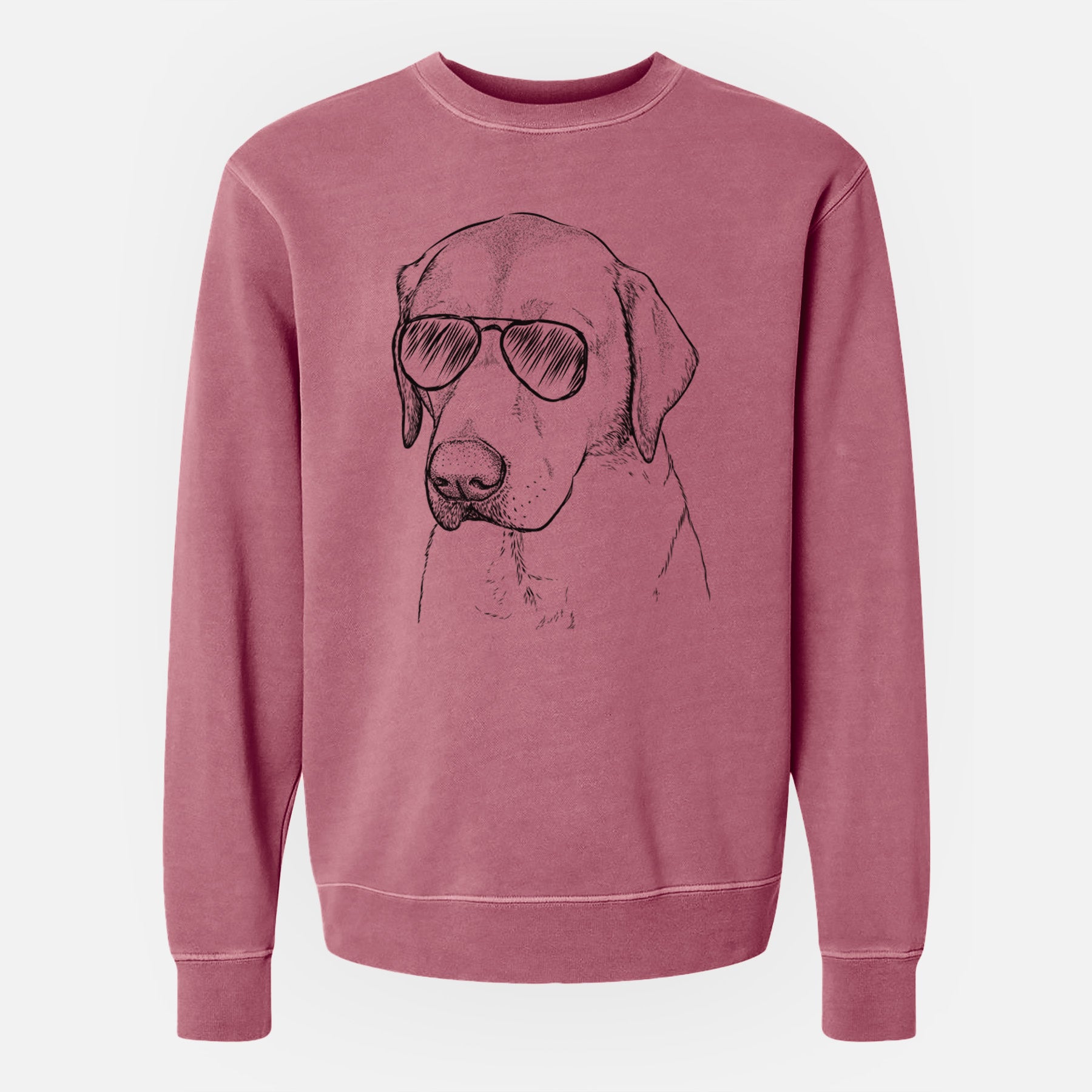 Aviator Braxton the Yellow Lab - Unisex Pigment Dyed Crew Sweatshirt