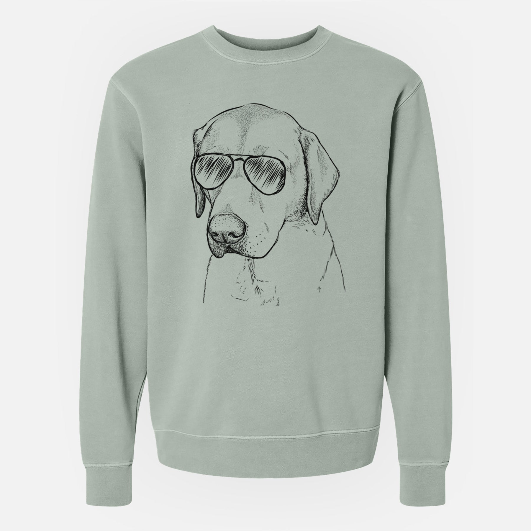 Aviator Braxton the Yellow Lab - Unisex Pigment Dyed Crew Sweatshirt