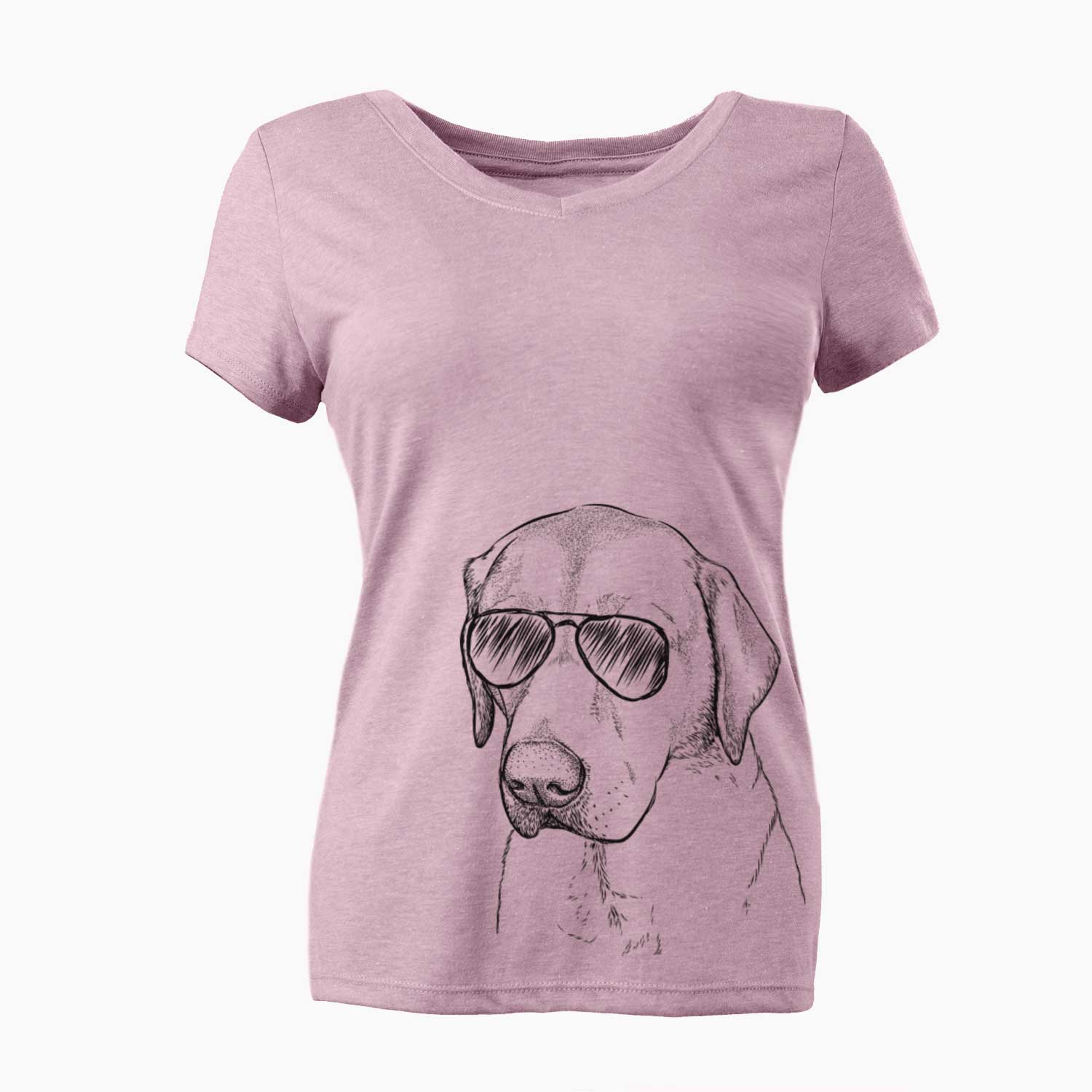 Aviator Braxton the Yellow Lab - Women's V-neck Shirt