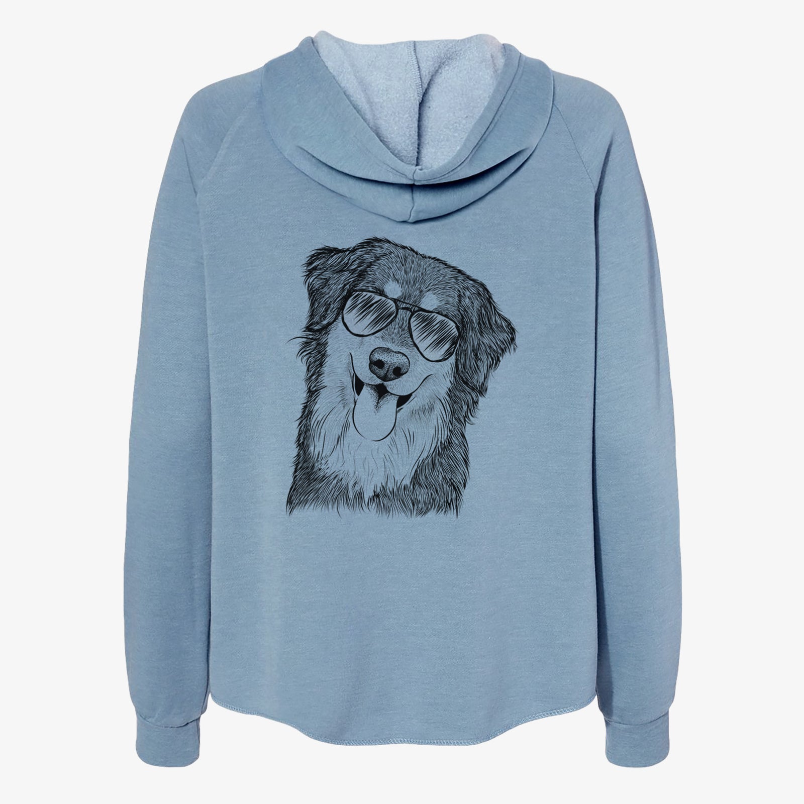 Brodie the Golden Aussie - Women's Cali Wave Zip-Up Sweatshirt