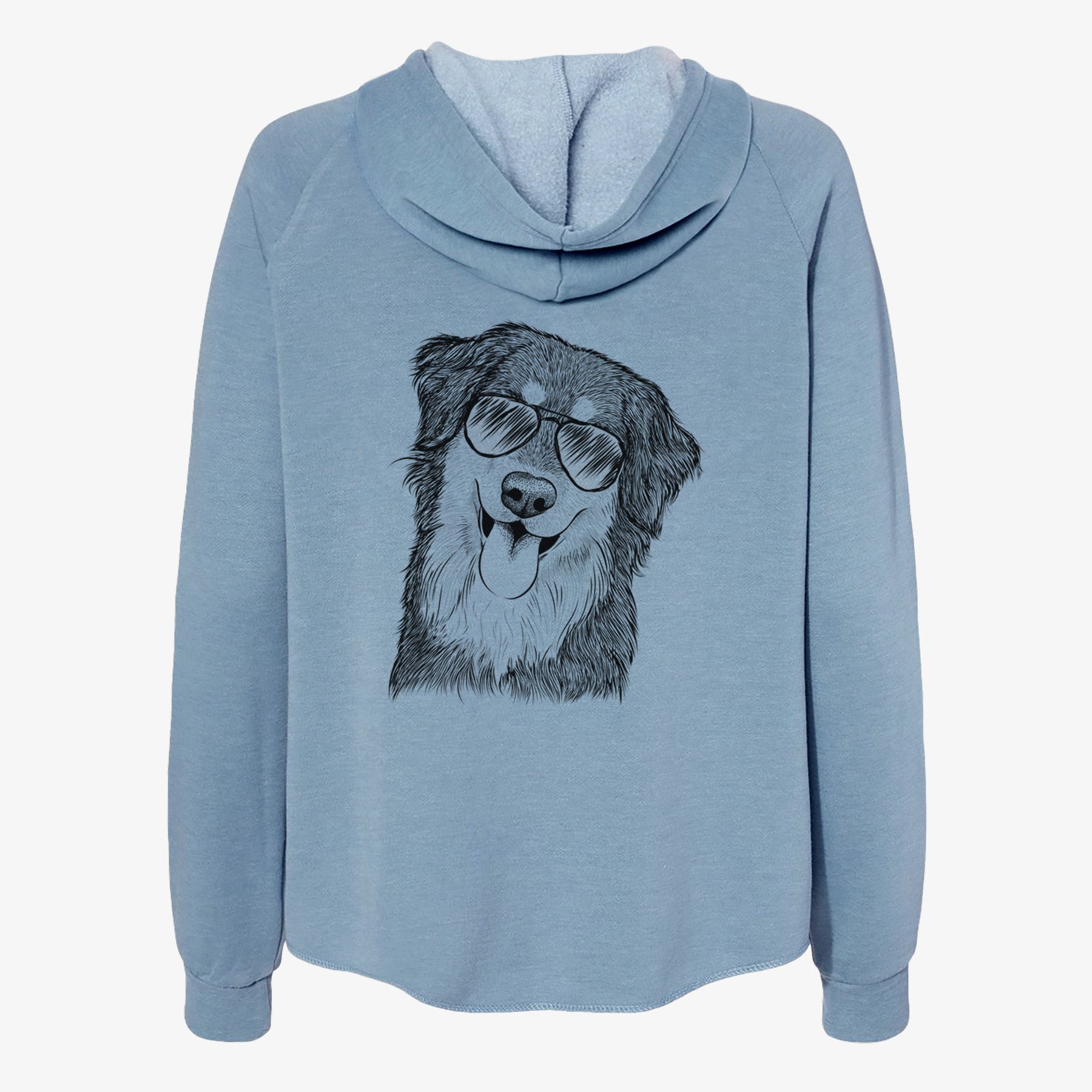 Brodie the Golden Aussie - Women's Cali Wave Zip-Up Sweatshirt