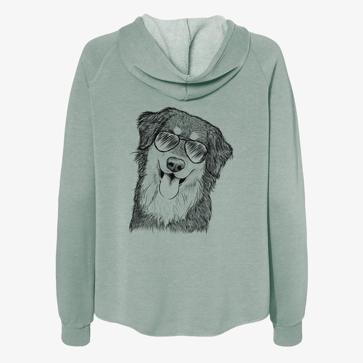 Brodie the Golden Aussie - Women's Cali Wave Zip-Up Sweatshirt