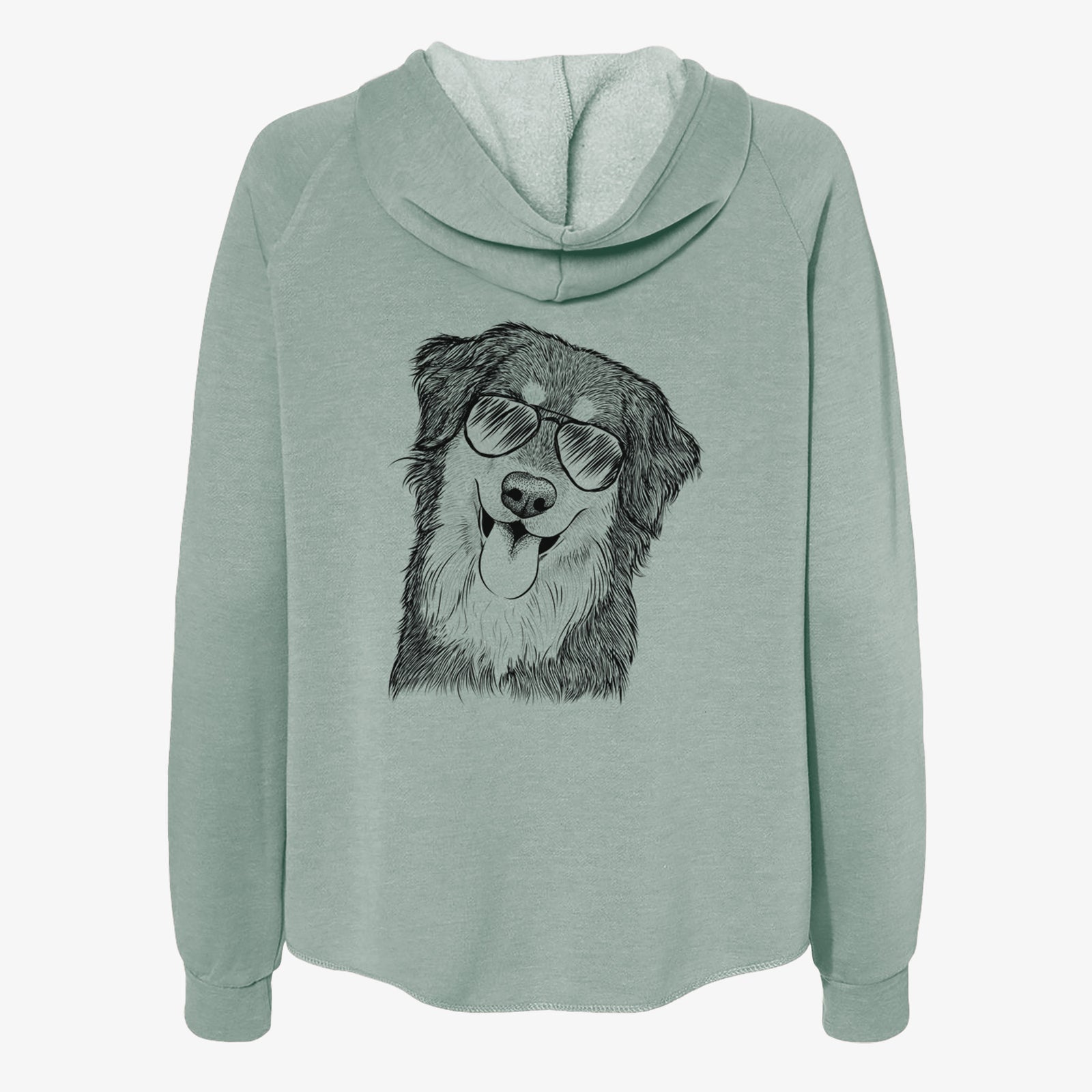 Brodie the Golden Aussie - Women's Cali Wave Zip-Up Sweatshirt