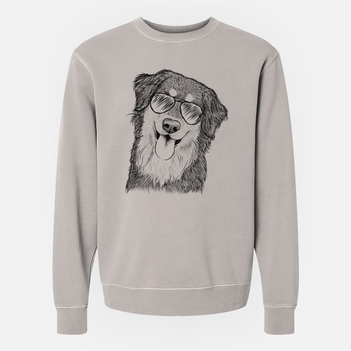 Aviator Brodie the Golden Aussie - Unisex Pigment Dyed Crew Sweatshirt