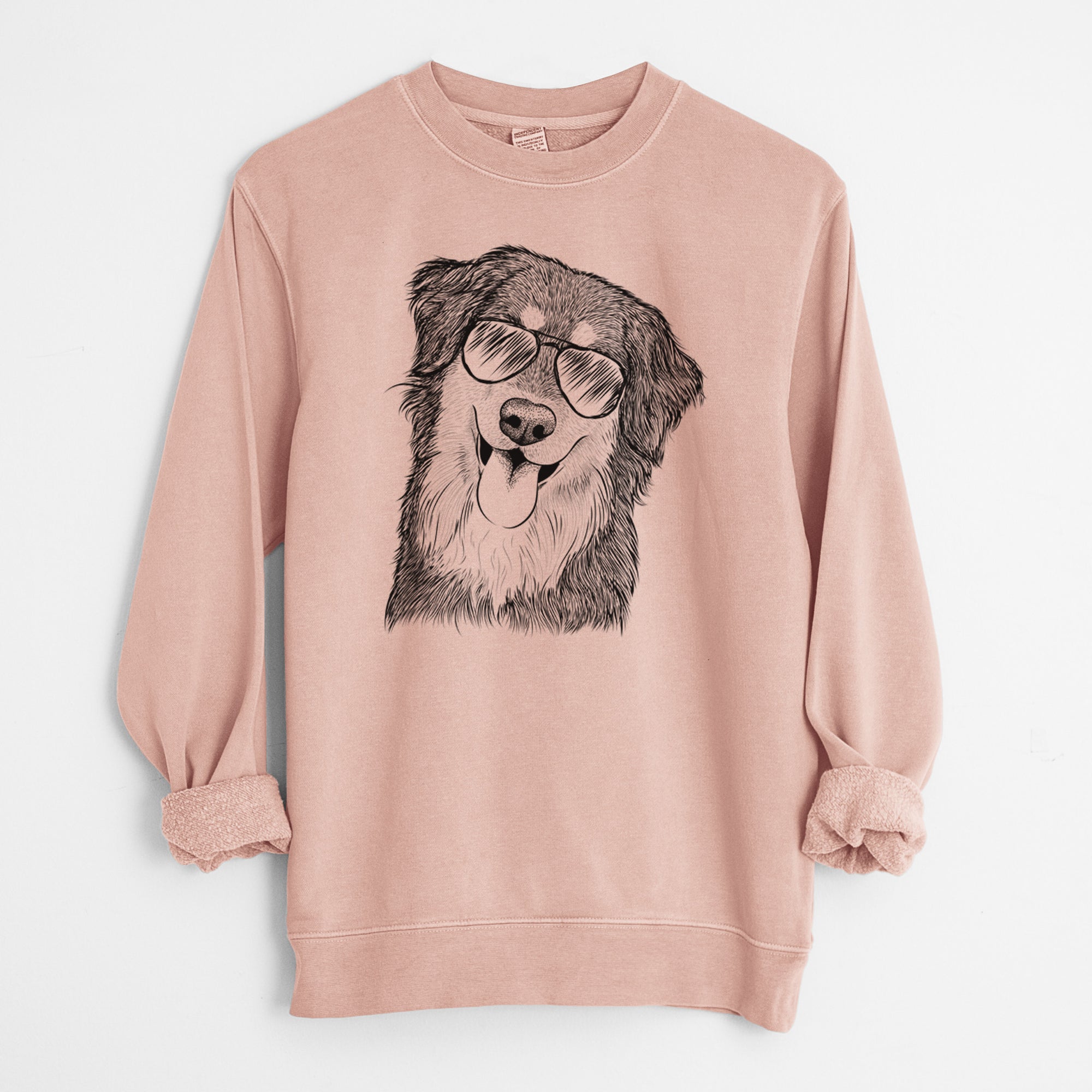 Aviator Brodie the Golden Aussie - Unisex Pigment Dyed Crew Sweatshirt