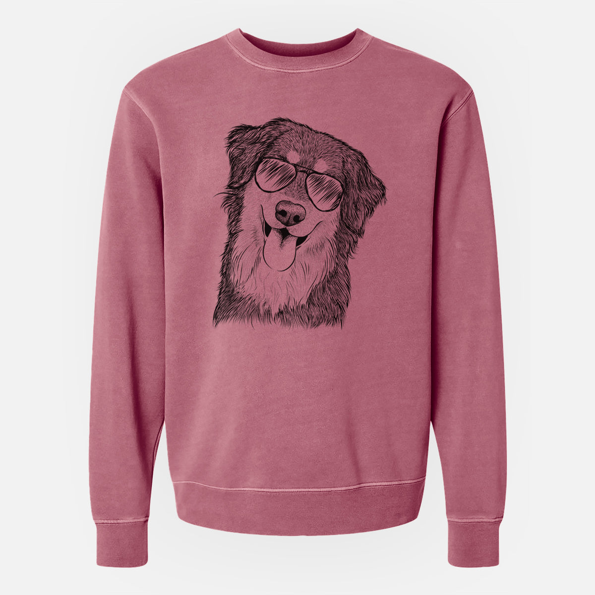 Aviator Brodie the Golden Aussie - Unisex Pigment Dyed Crew Sweatshirt
