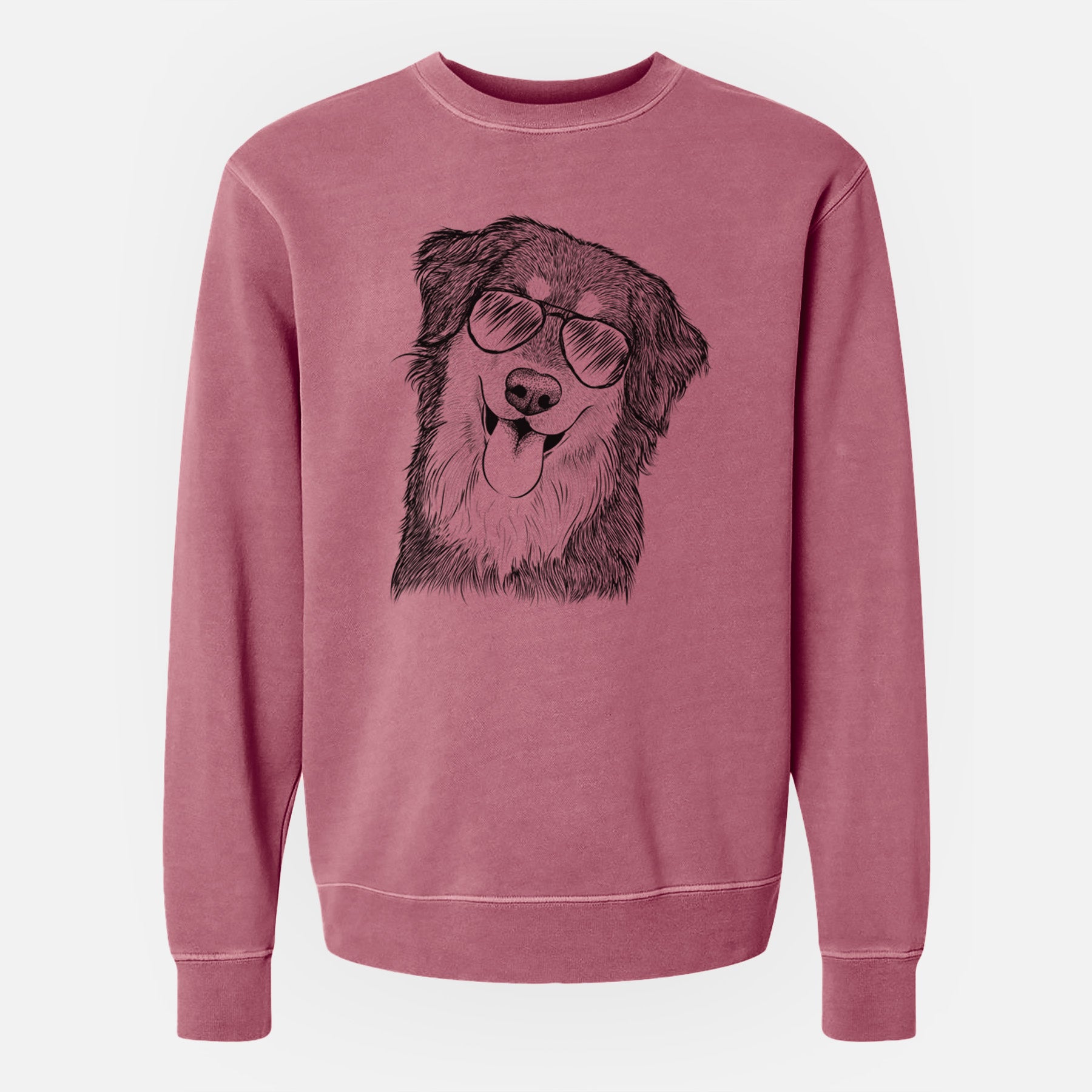 Aviator Brodie the Golden Aussie - Unisex Pigment Dyed Crew Sweatshirt