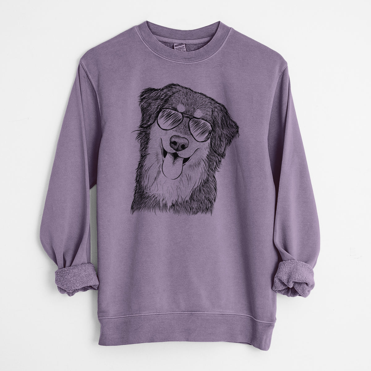 Aviator Brodie the Golden Aussie - Unisex Pigment Dyed Crew Sweatshirt