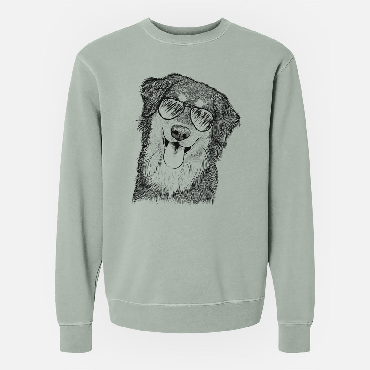Aviator Brodie the Golden Aussie - Unisex Pigment Dyed Crew Sweatshirt