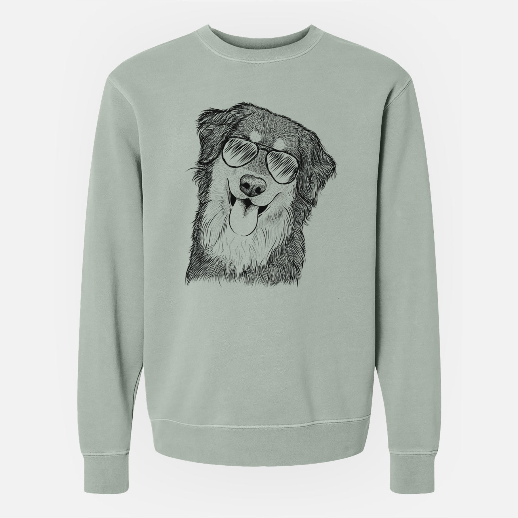 Aviator Brodie the Golden Aussie - Unisex Pigment Dyed Crew Sweatshirt