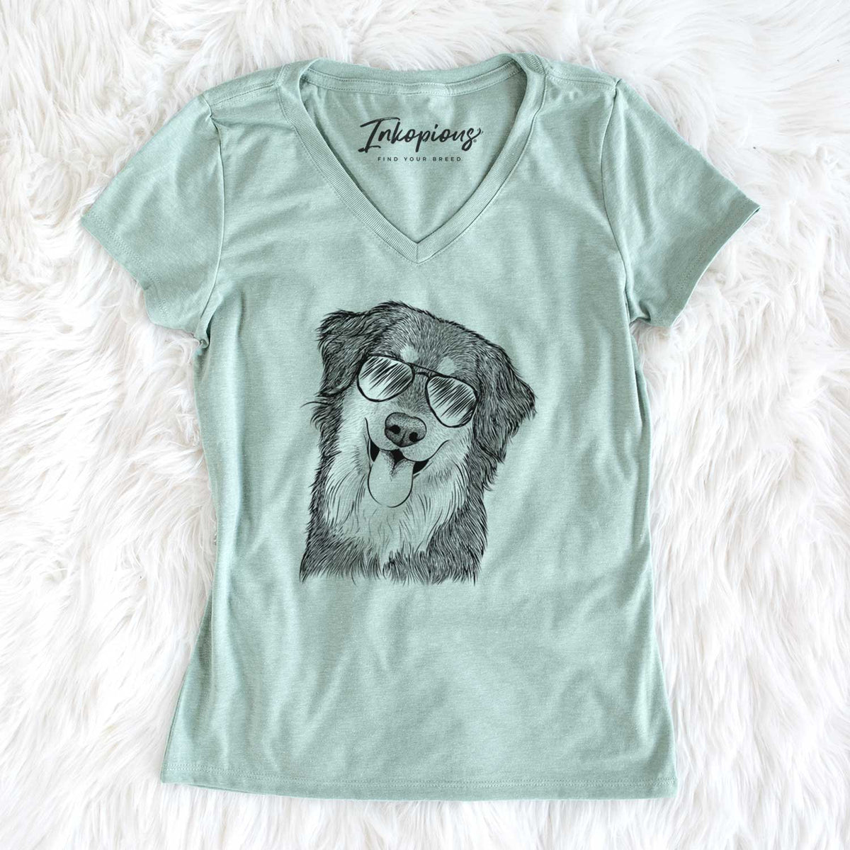 Aviator Brodie the Golden Aussie - Women's V-neck Shirt