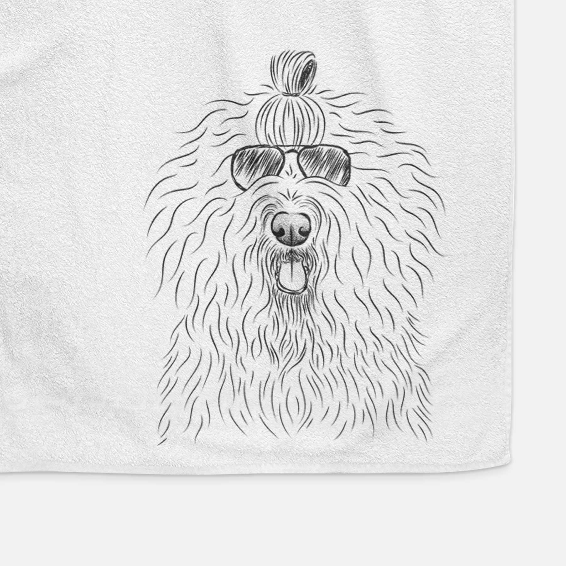 Brody the Old English Sheepdog Decorative Hand Towel