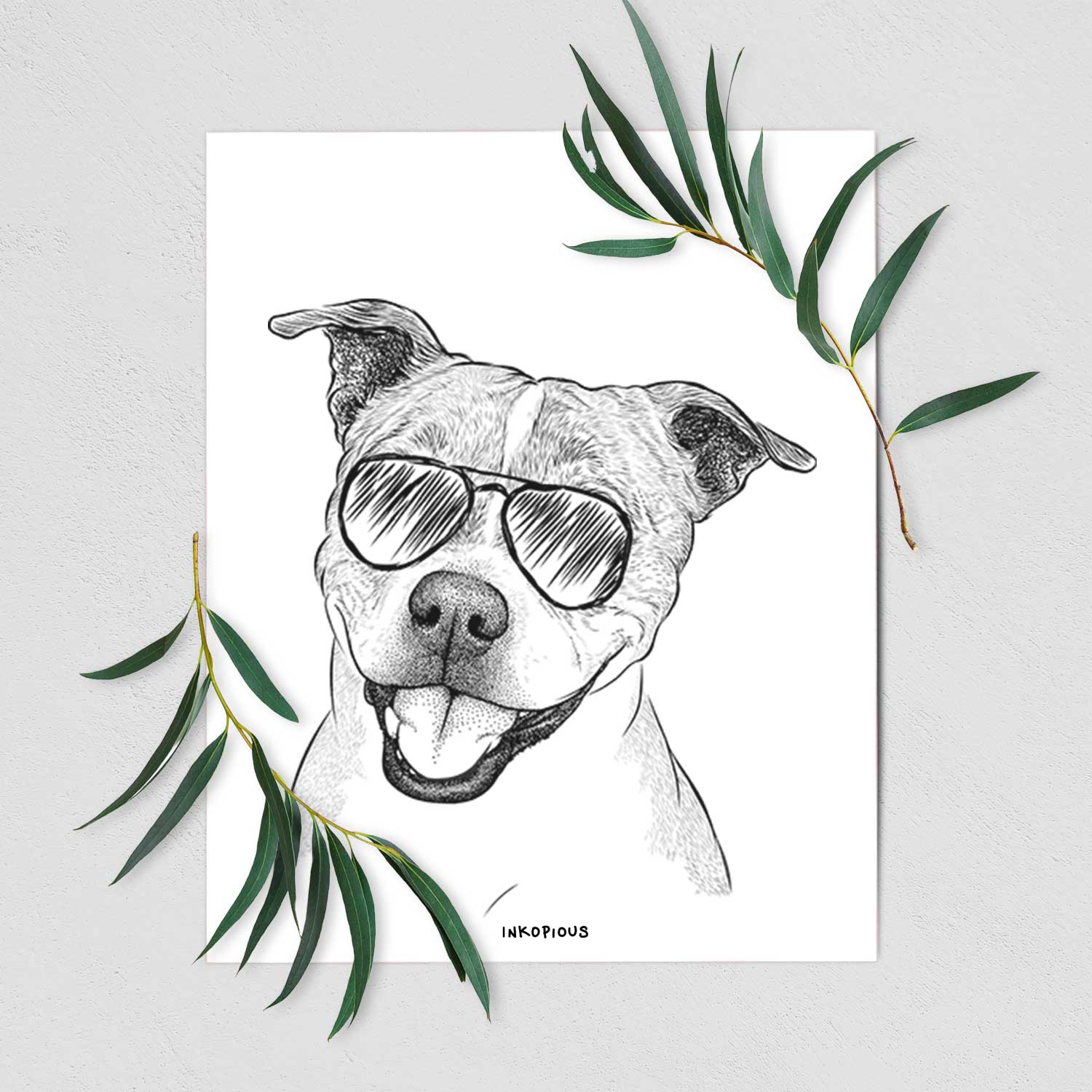 BrookLyn the Staffordshire Bull Terrier Art Print