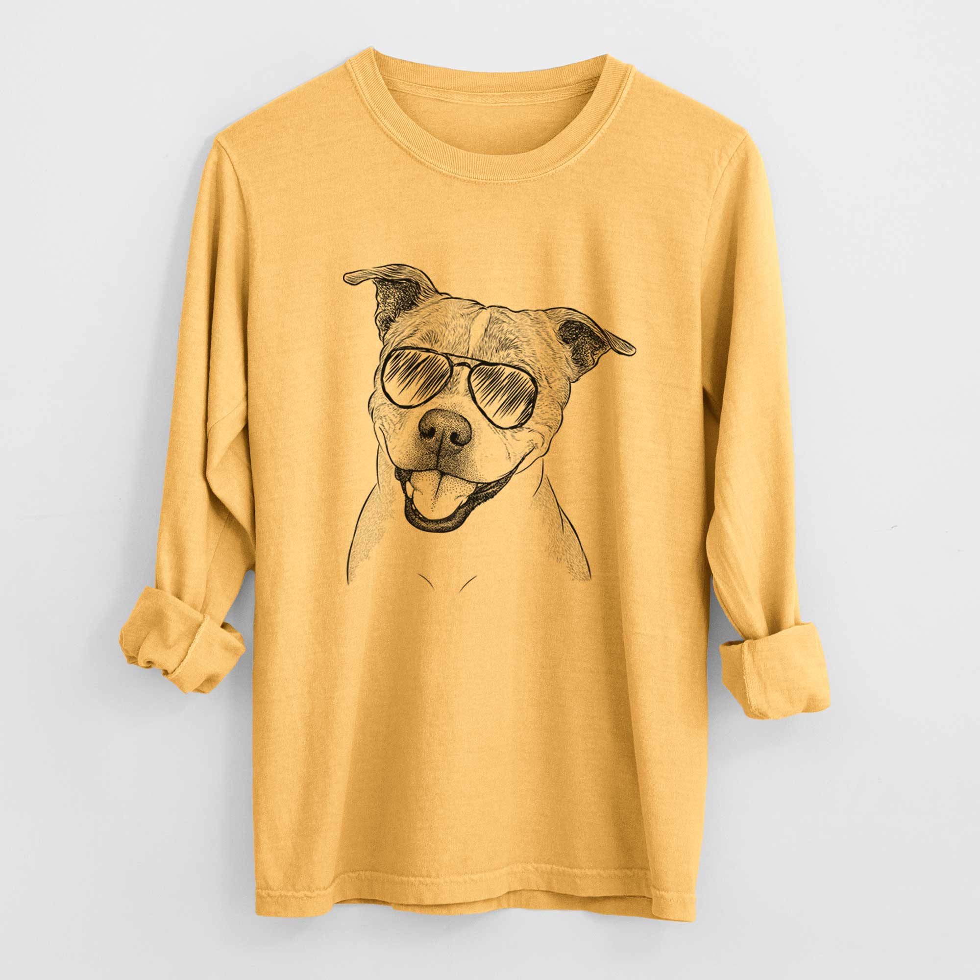 Aviators BrookLyn the Staffordshire Bull Terrier - Heavyweight 100% Cotton Long Sleeve