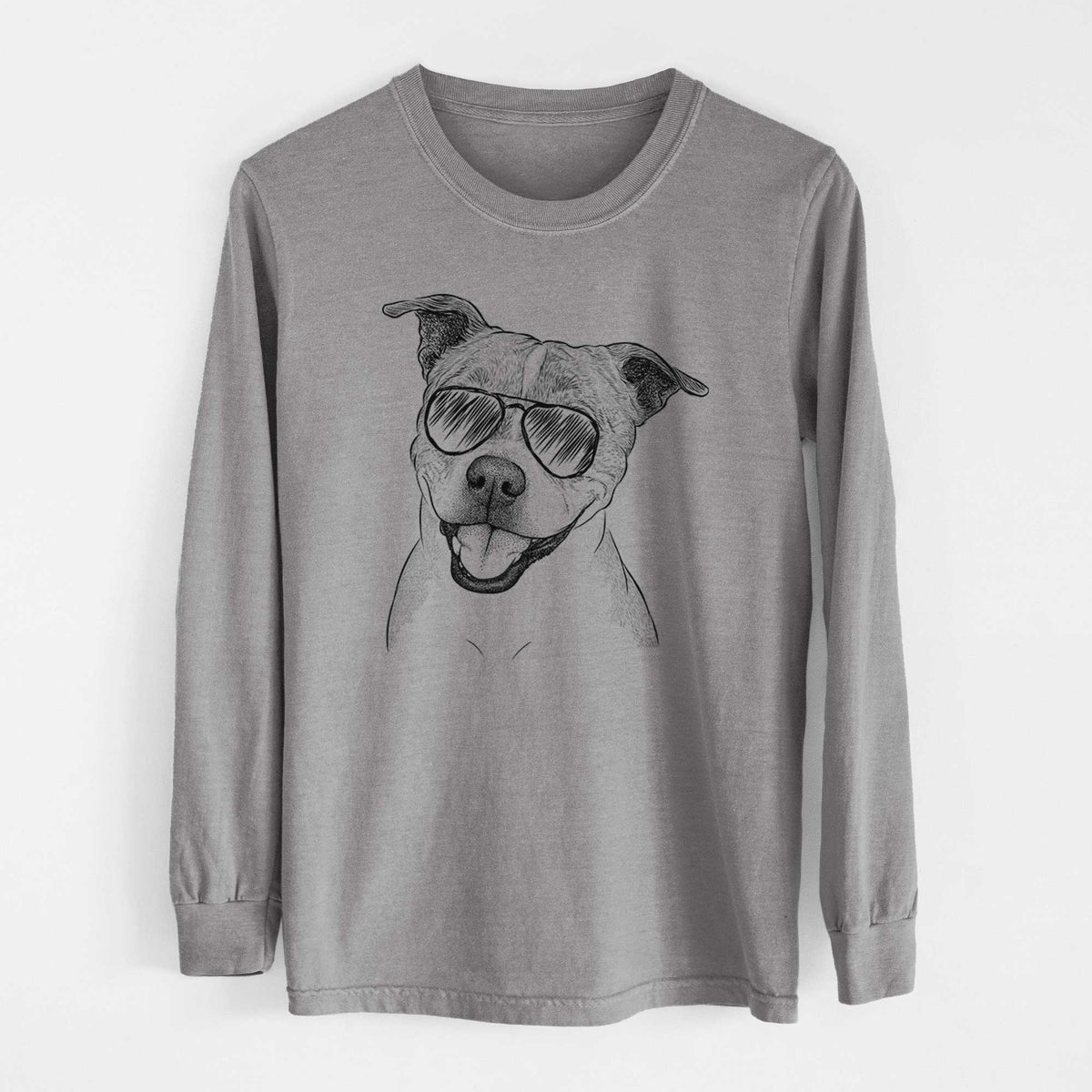 Aviators BrookLyn the Staffordshire Bull Terrier - Heavyweight 100% Cotton Long Sleeve