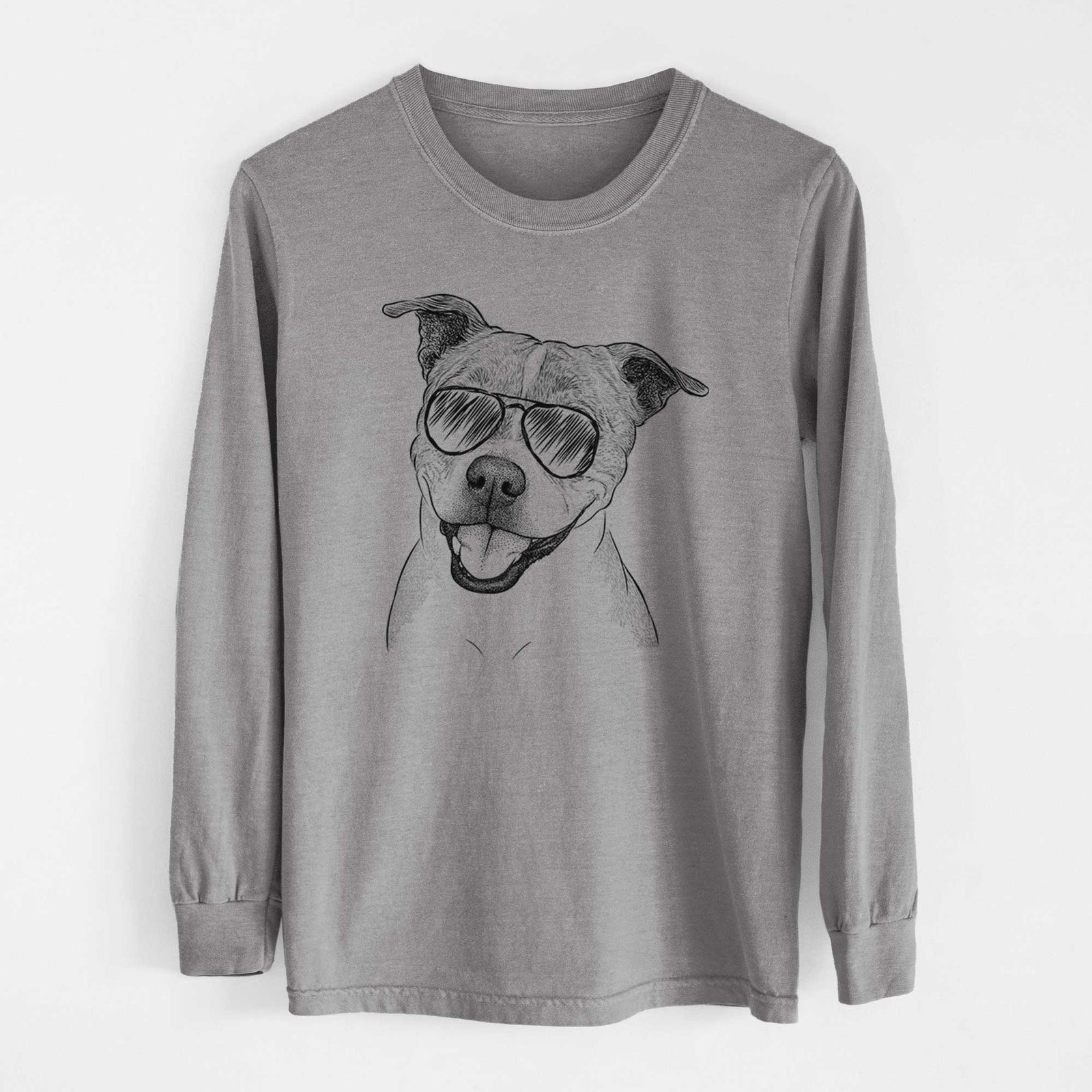 Aviators BrookLyn the Staffordshire Bull Terrier - Heavyweight 100% Cotton Long Sleeve