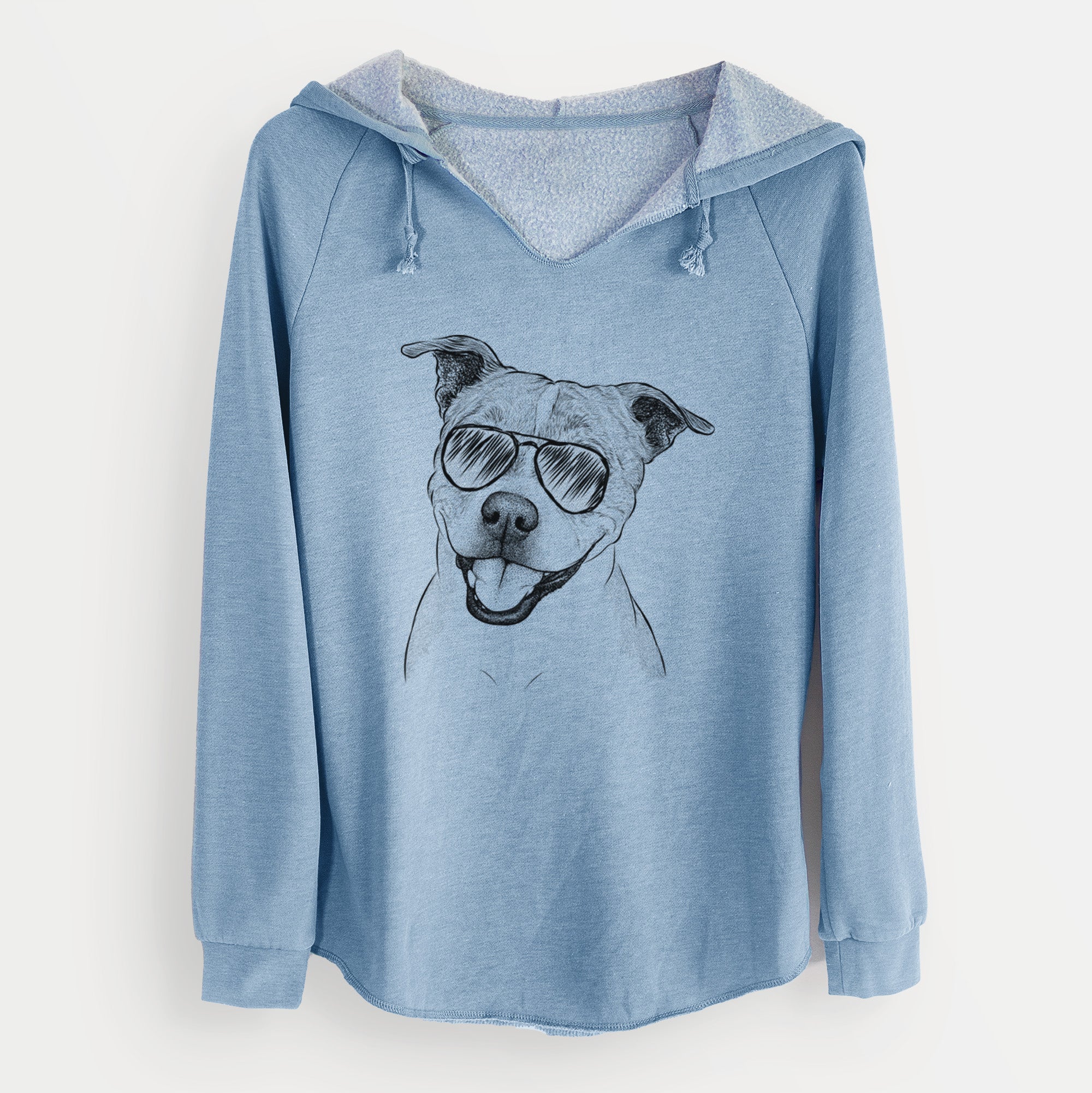 Aviator BrookLyn the Staffordshire Bull Terrier - Cali Wave Hooded Sweatshirt