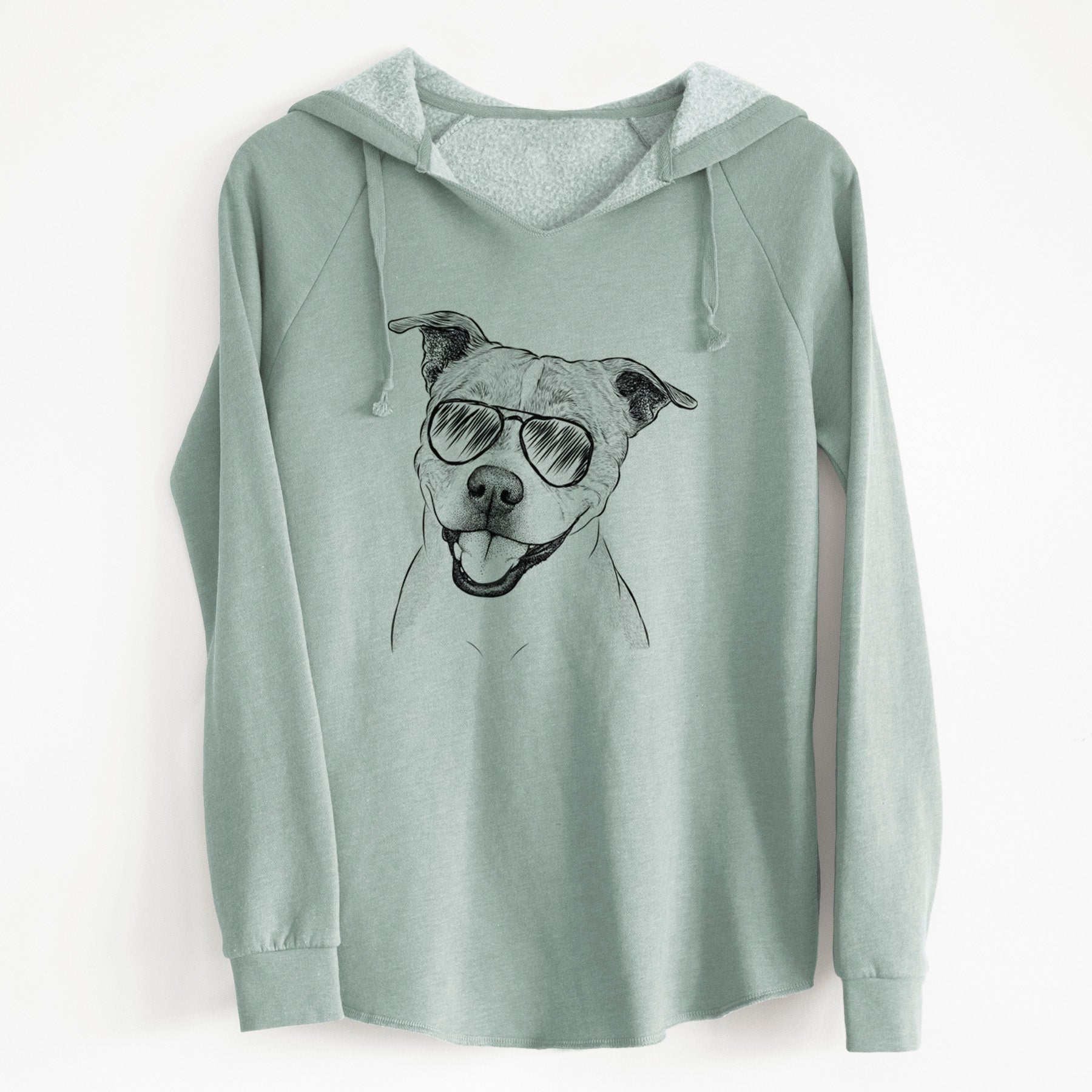 Aviator BrookLyn the Staffordshire Bull Terrier - Cali Wave Hooded Sweatshirt