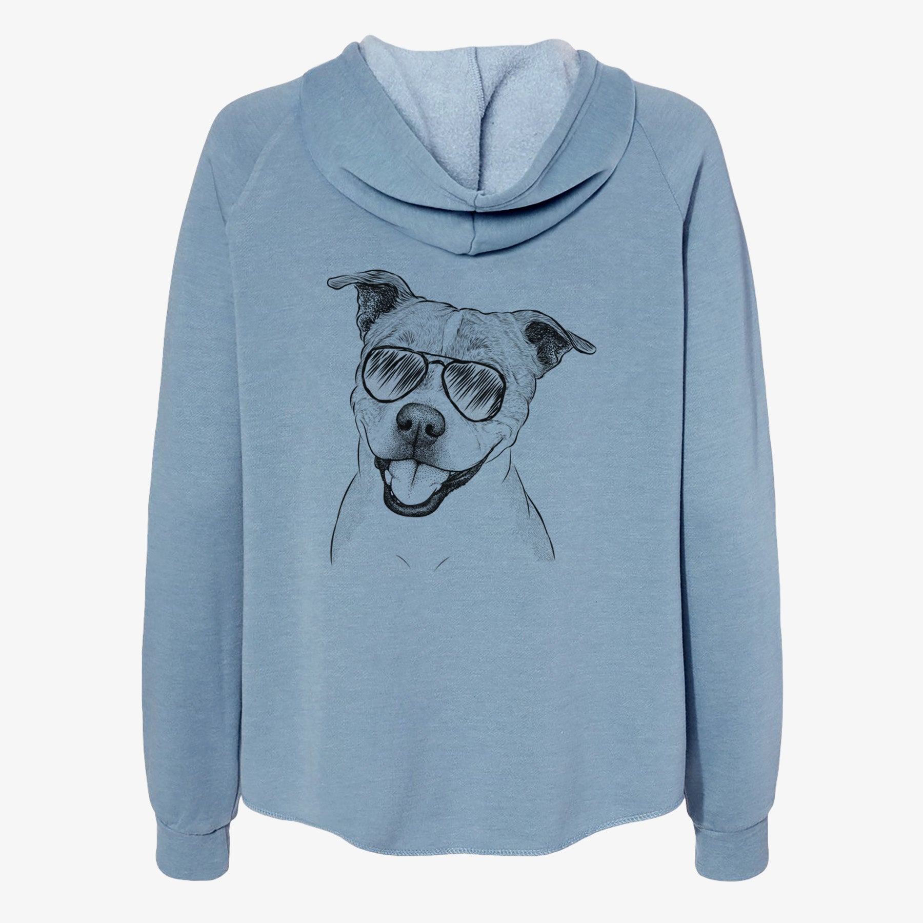 BrookLyn the Staffordshire Bull Terrier - Women's Cali Wave Zip-Up Sweatshirt