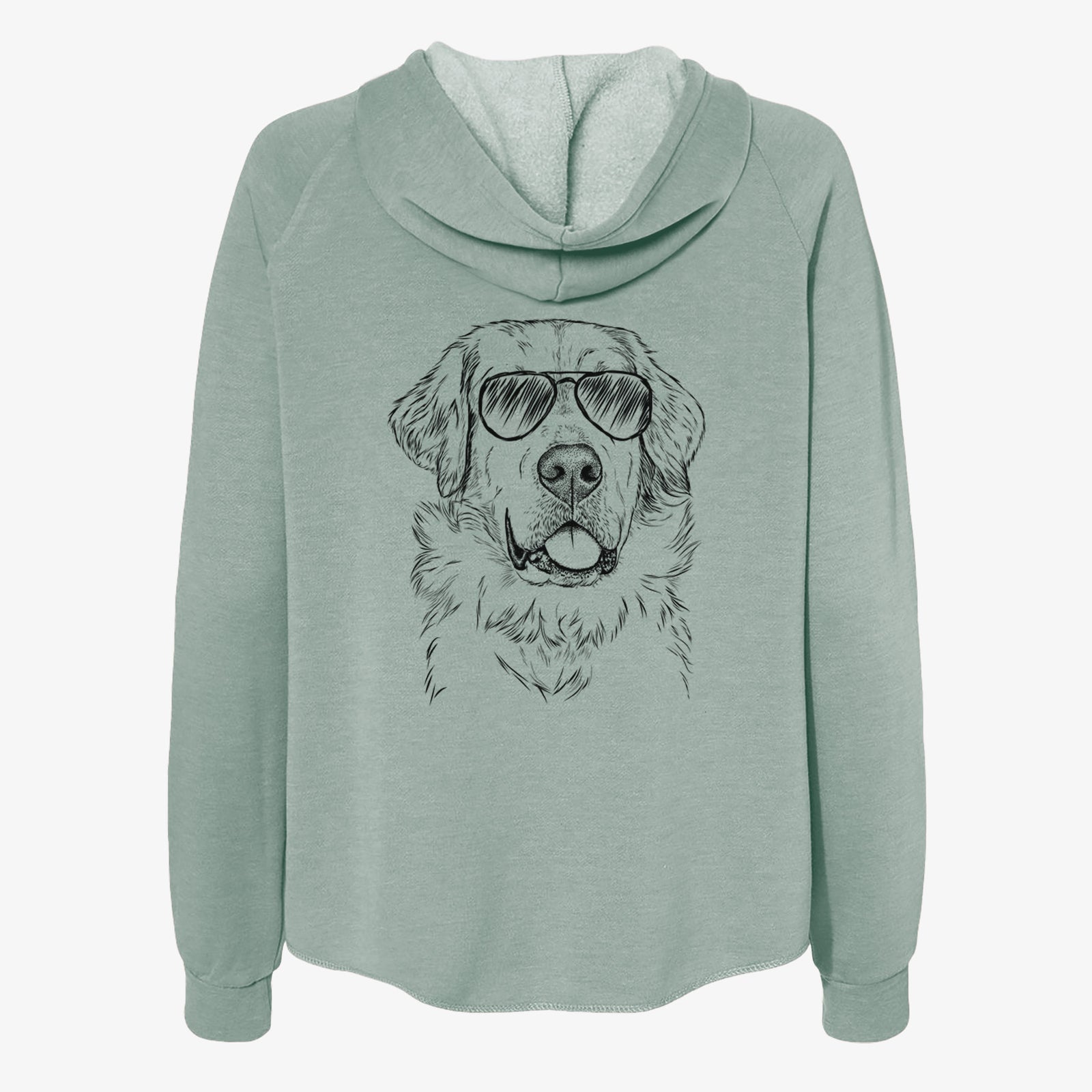 Brophy the Great Pyrenees - Women's Cali Wave Zip-Up Sweatshirt