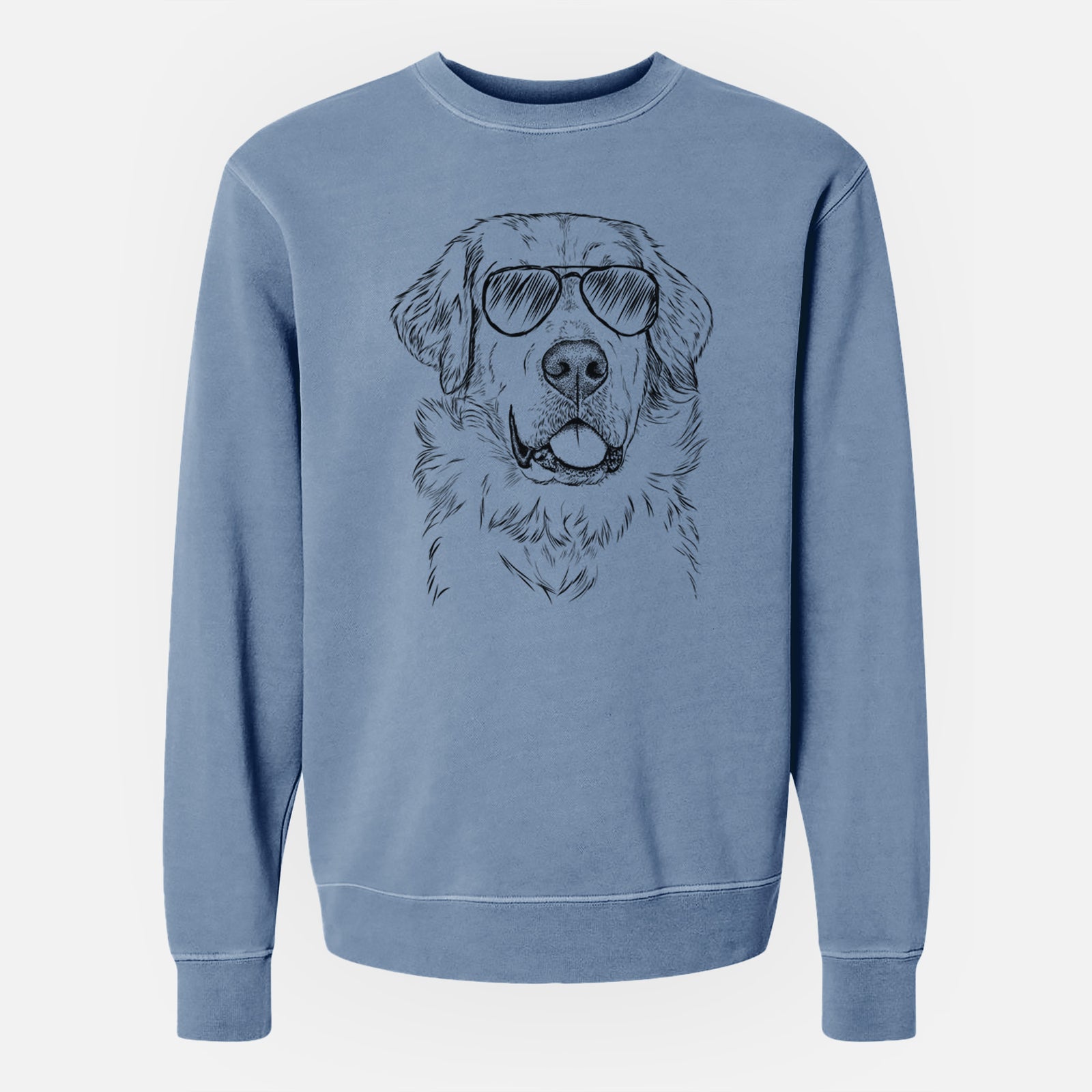 Aviator Brophy the Great Pyrenees - Unisex Pigment Dyed Crew Sweatshirt