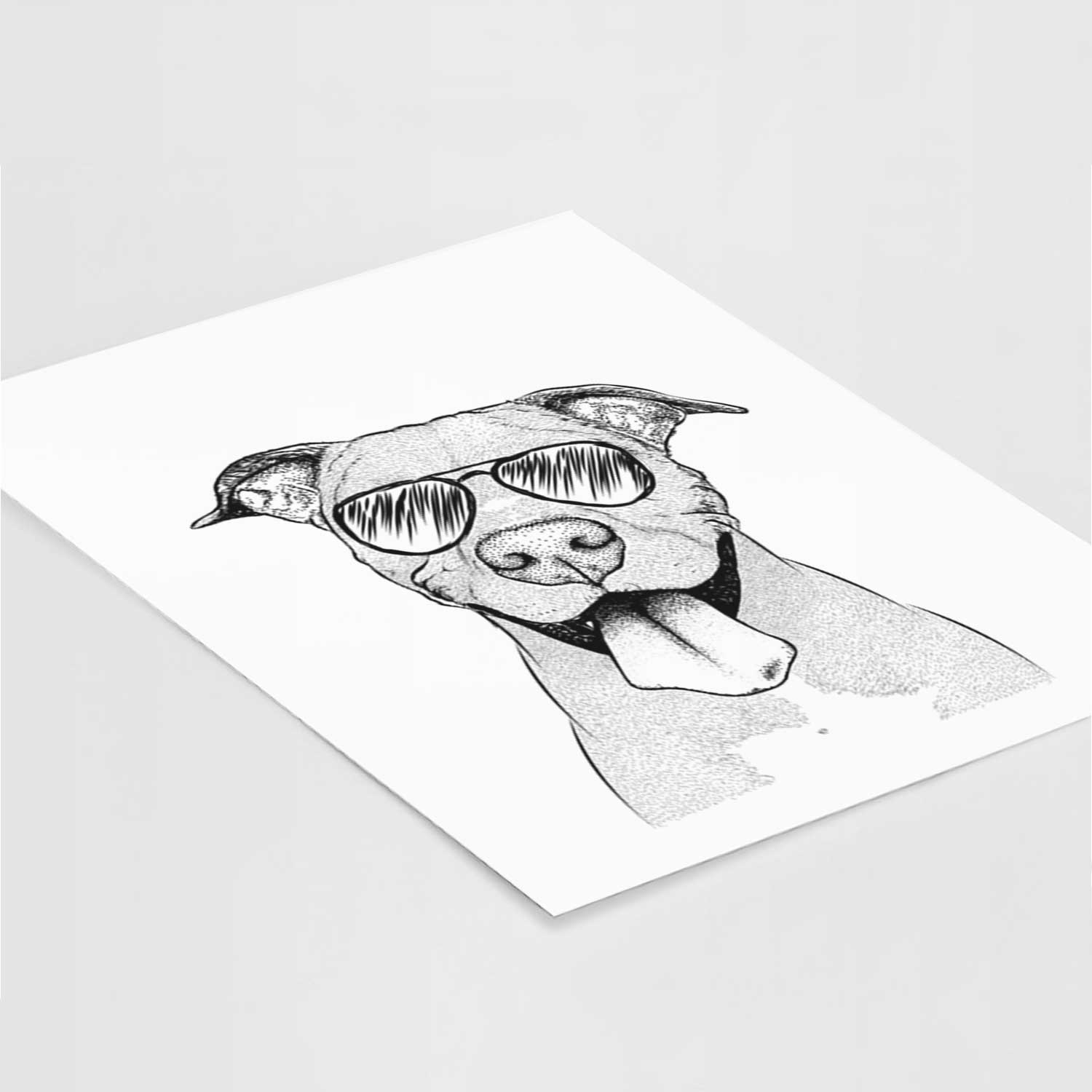 Bruce the American Staffordshire Terrier Art Print