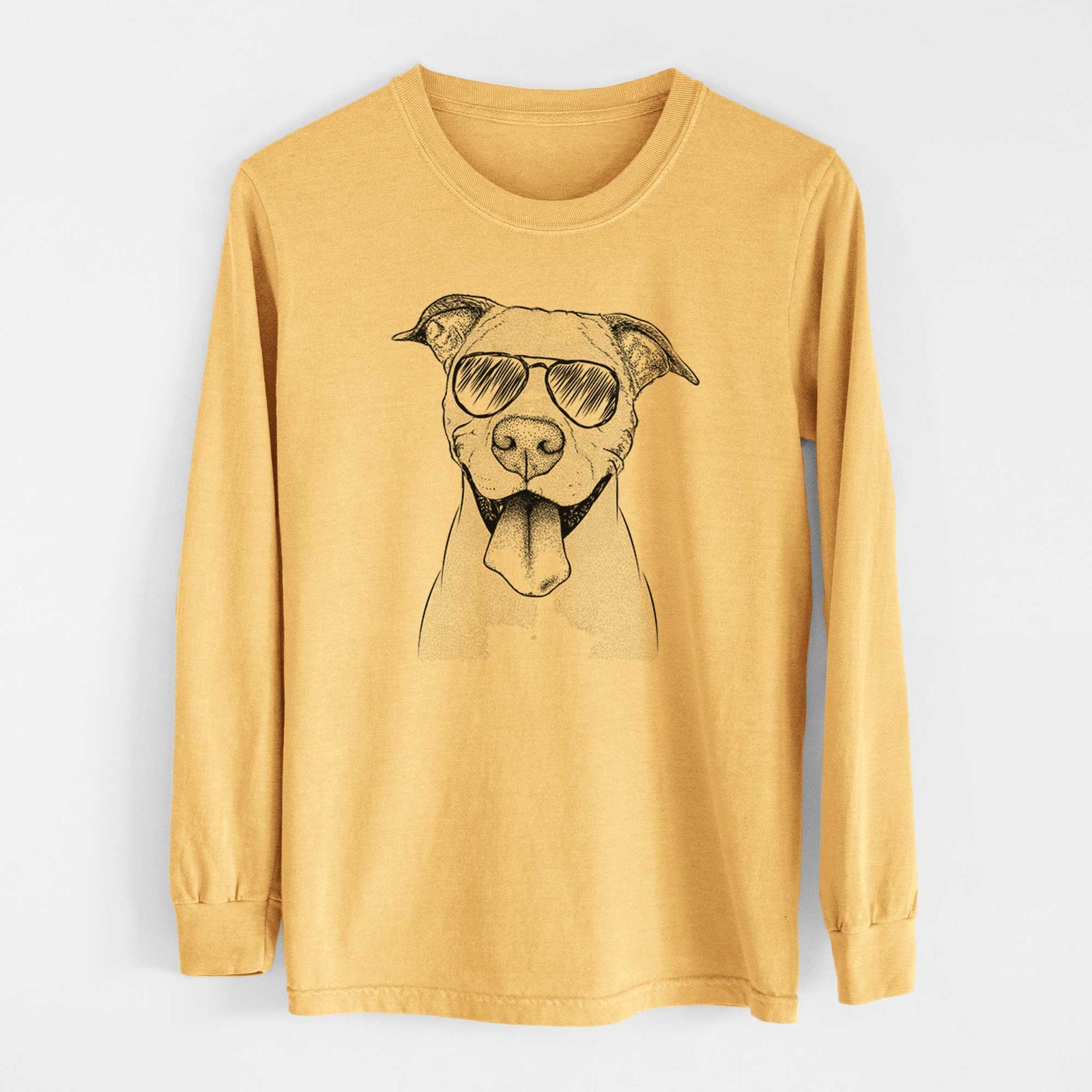 Aviators Bruce the American Staffordshire Terrier - Heavyweight 100% Cotton Long Sleeve