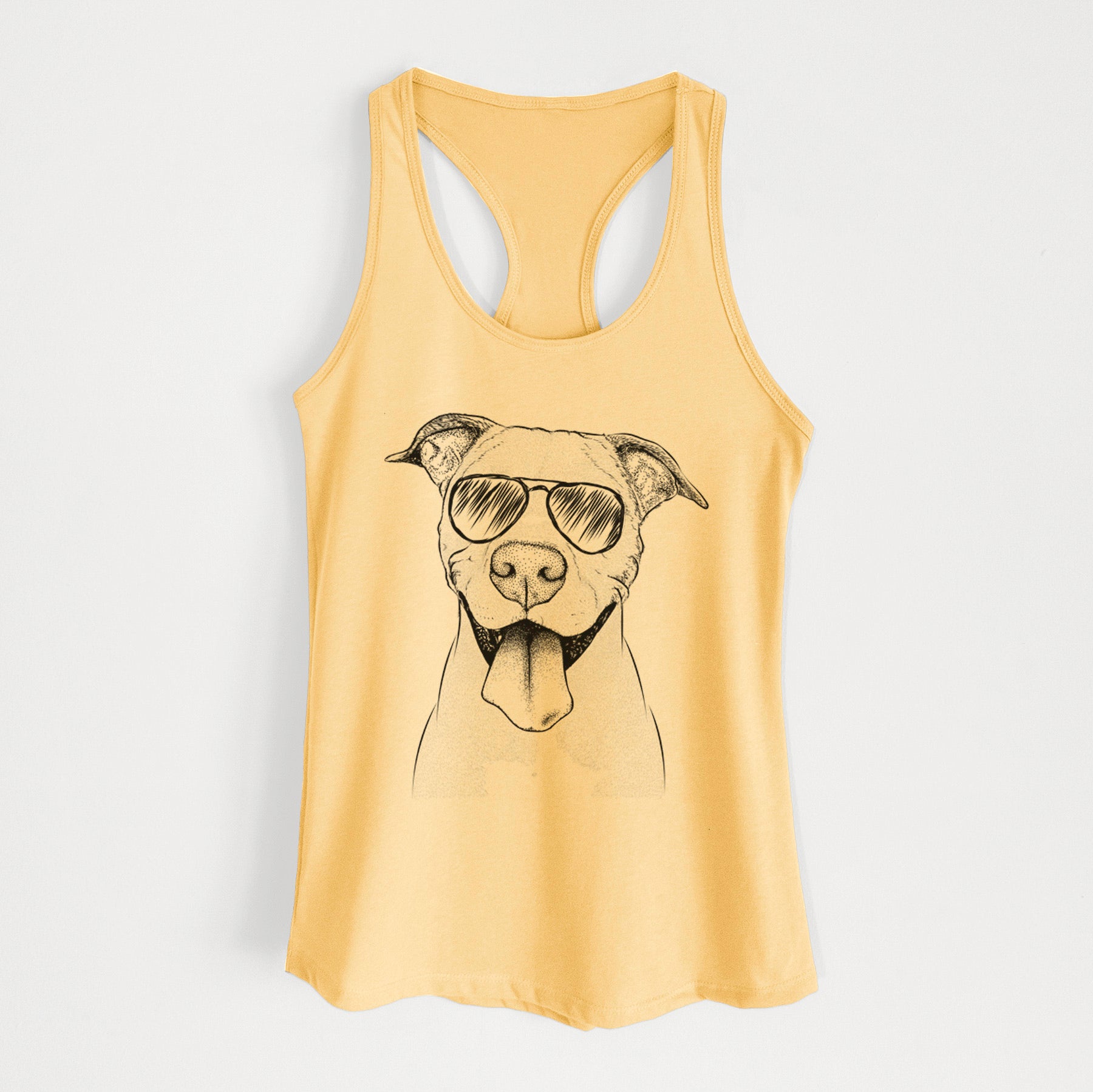 Bruce the American Staffordshire Terrier - Women's Racerback Tanktop