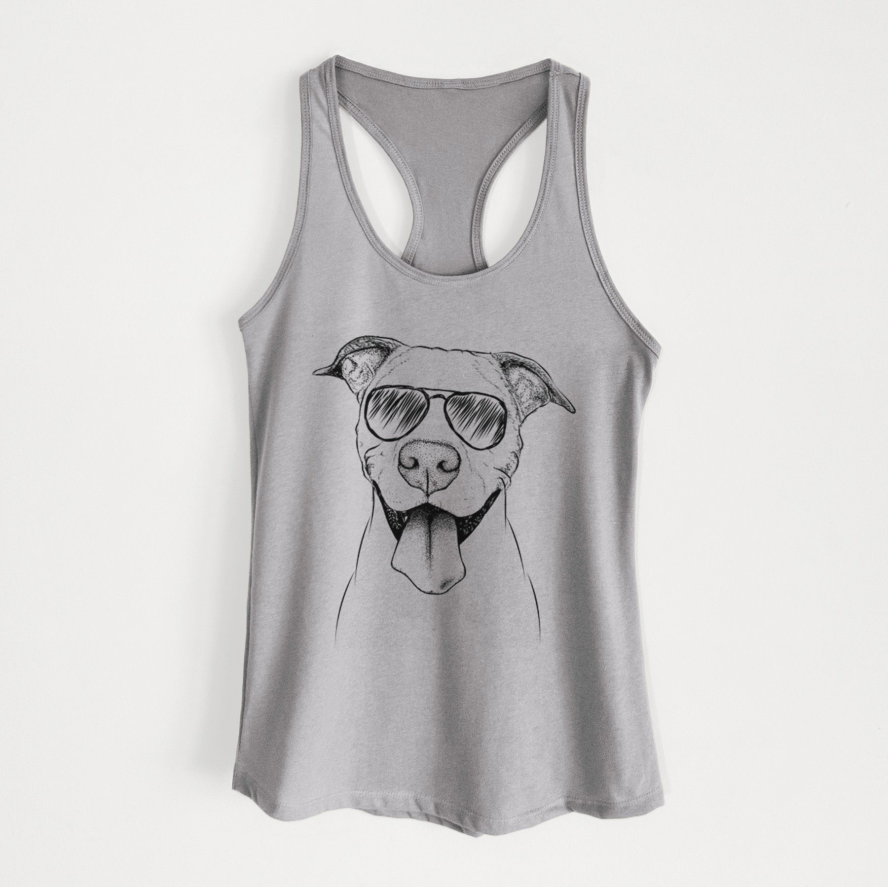 Bruce the American Staffordshire Terrier - Women's Racerback Tanktop