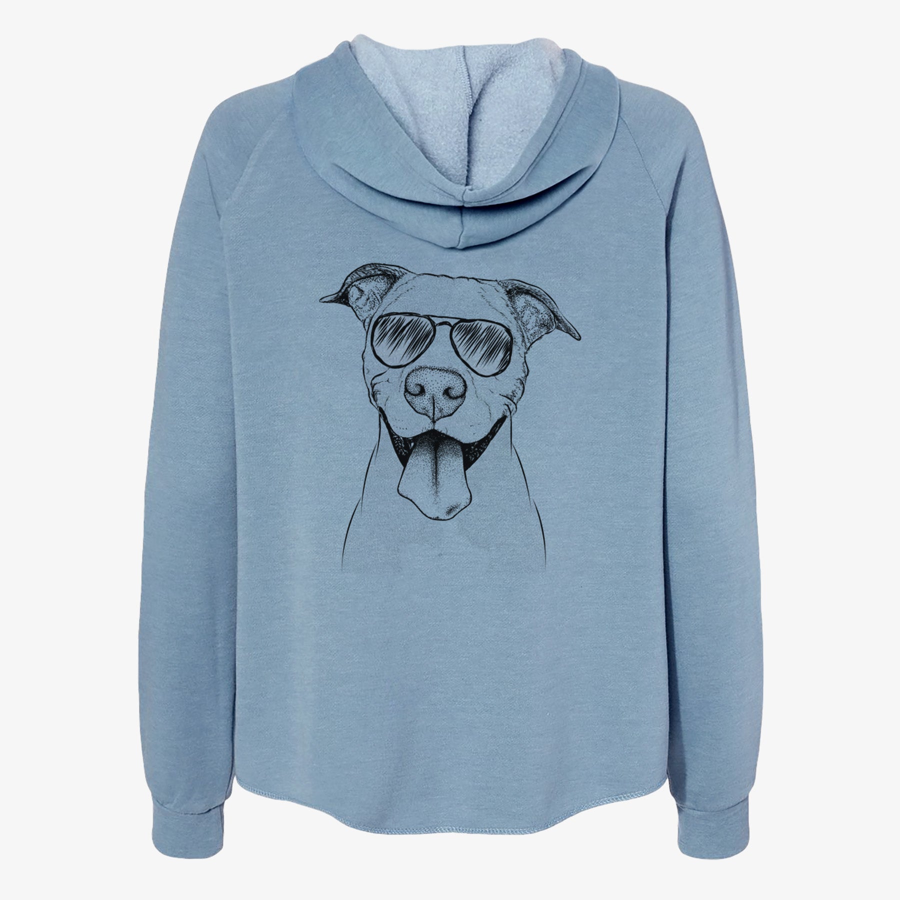 Bruce the American Staffordshire Terrier - Women's Cali Wave Zip-Up Sweatshirt