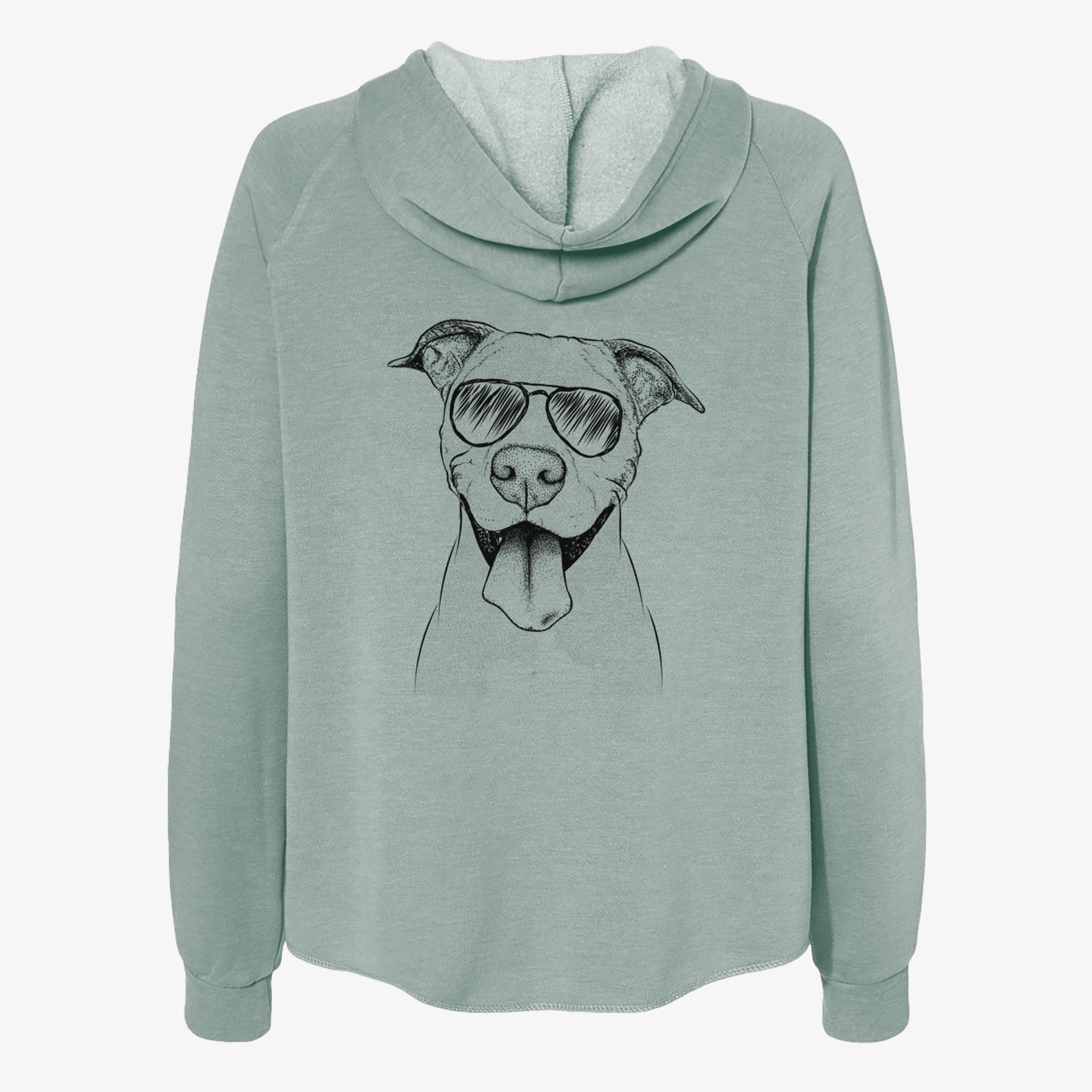 Bruce the American Staffordshire Terrier - Women's Cali Wave Zip-Up Sweatshirt