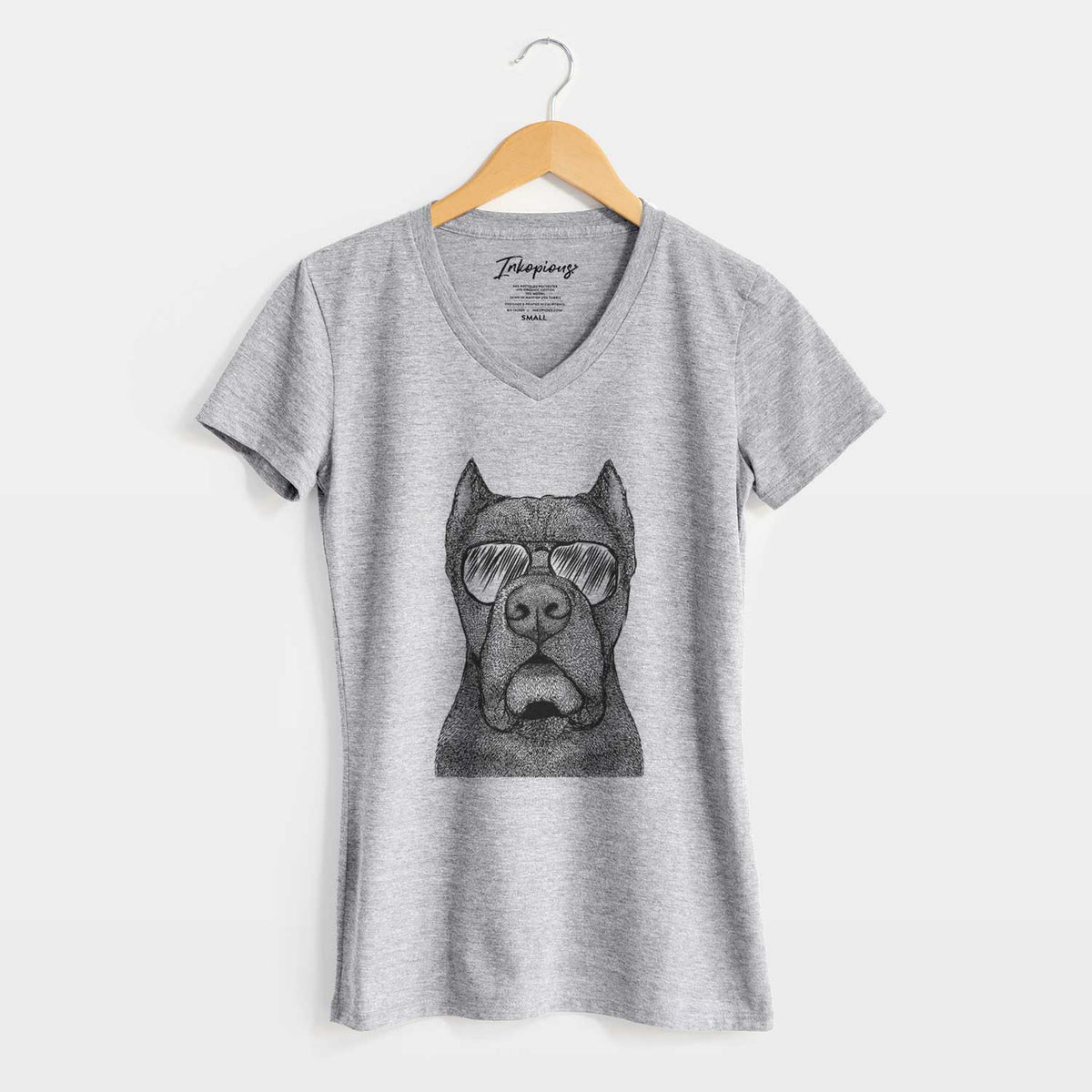 Aviator Bruno the Cane Corso - Women's V-neck Shirt