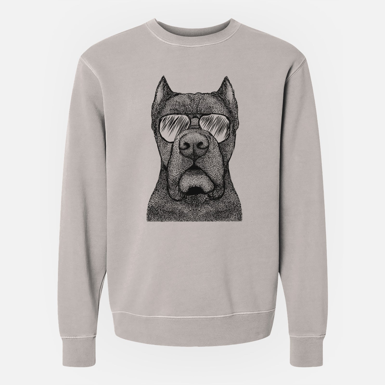 Aviator Bruno the Cane Corso - Unisex Pigment Dyed Crew Sweatshirt