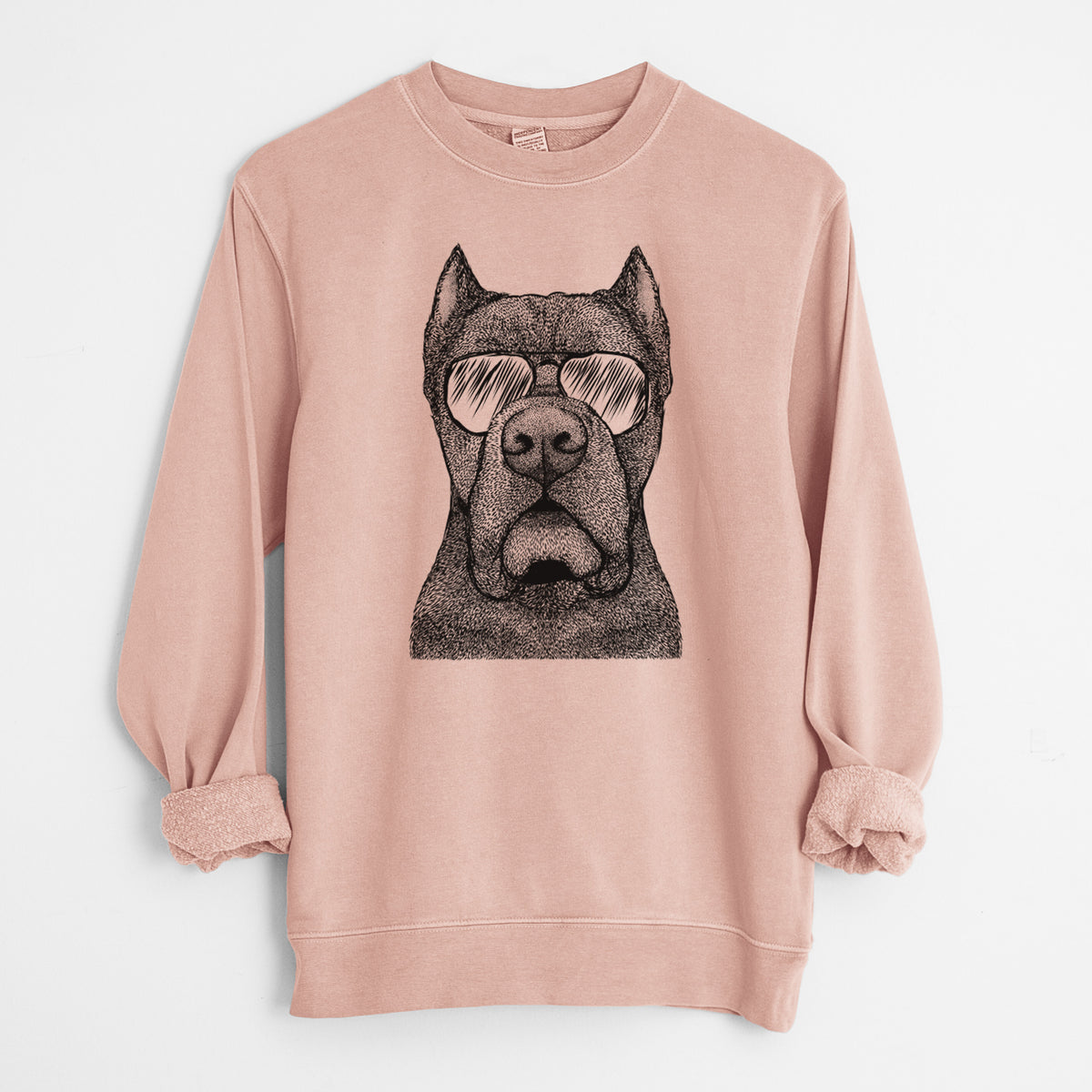 Aviator Bruno the Cane Corso - Unisex Pigment Dyed Crew Sweatshirt