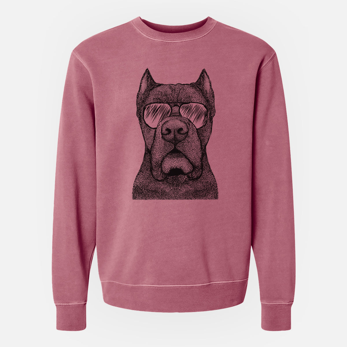 Aviator Bruno the Cane Corso - Unisex Pigment Dyed Crew Sweatshirt